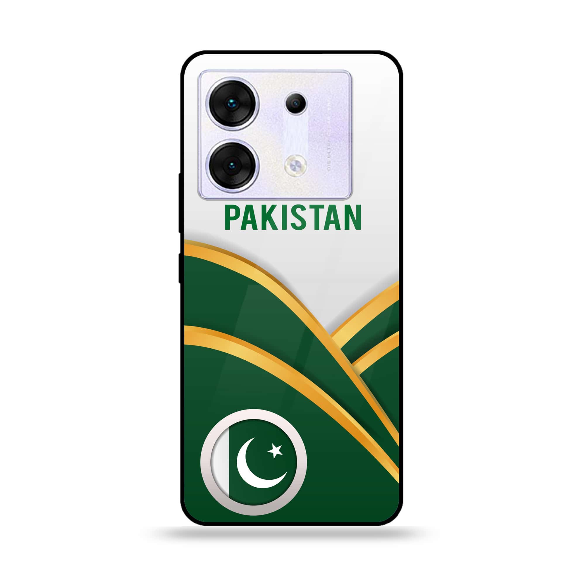 Infinix Zero 30 5G - Pakistani Flag Series - Premium Printed Glass soft Bumper shock Proof Case