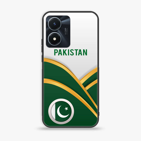 Vivo Y02s - Pakistani Flag Series - Premium Printed Glass soft Bumper shock Proof Case