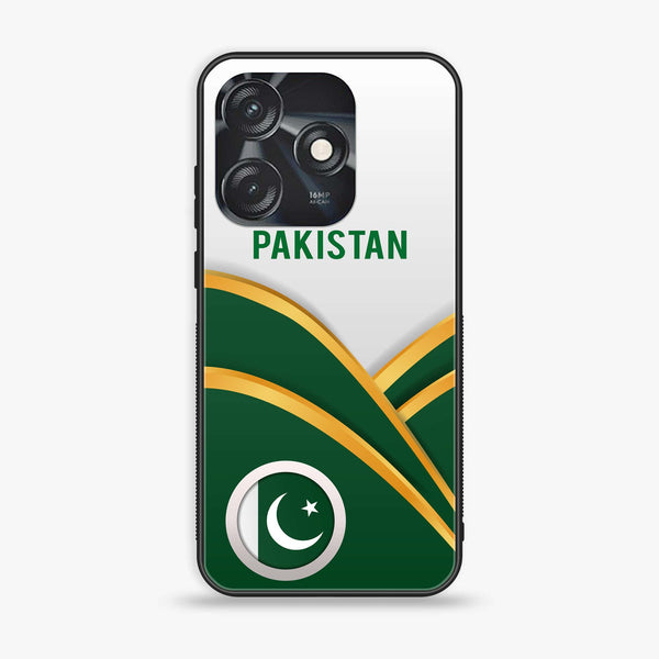 Tecno Spark 10C - Pakistani Flag Series - Premium Printed Glass soft Bumper shock Proof Case