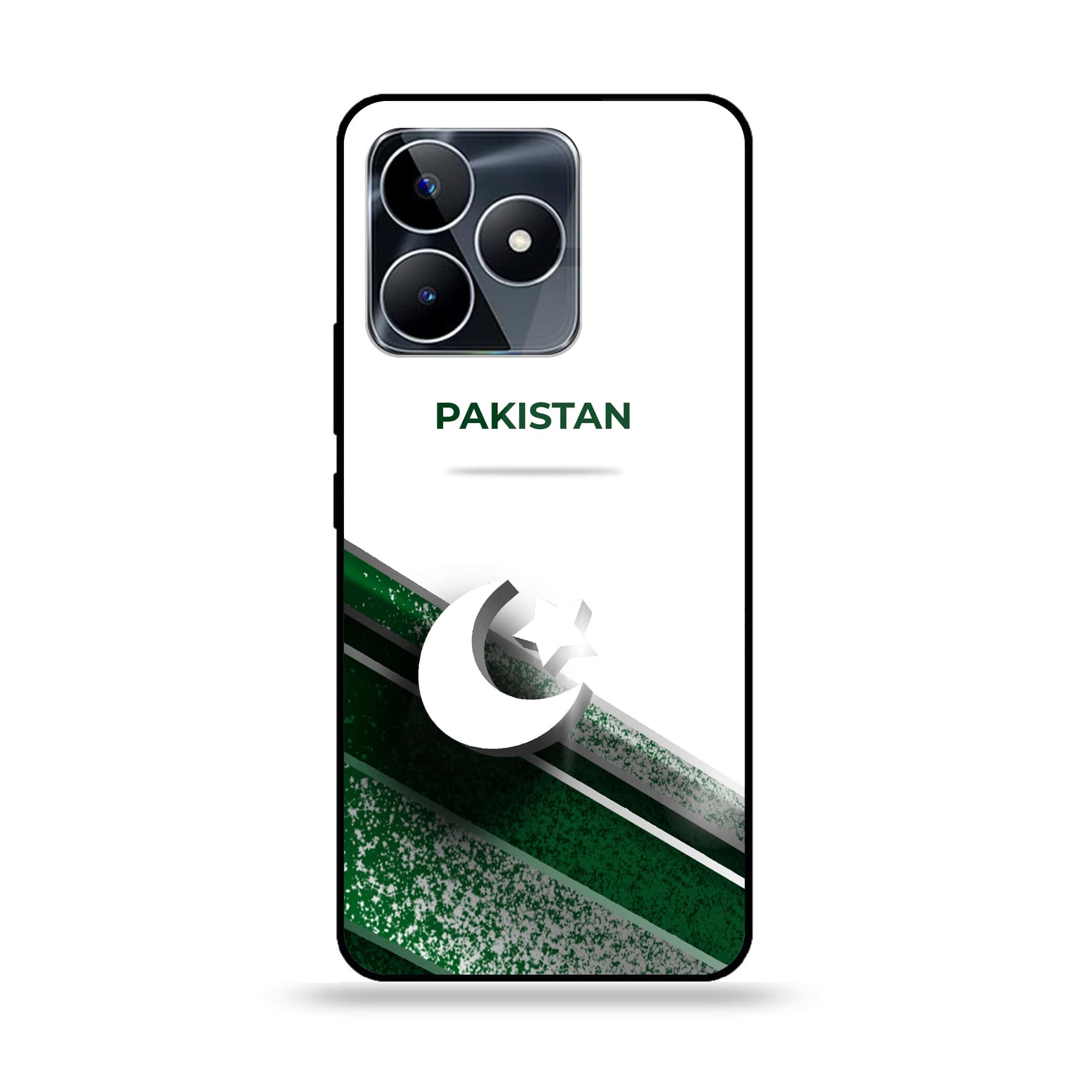 Realme C53 - Pakistani Flag Series - Premium Printed Glass soft Bumper shock Proof Case