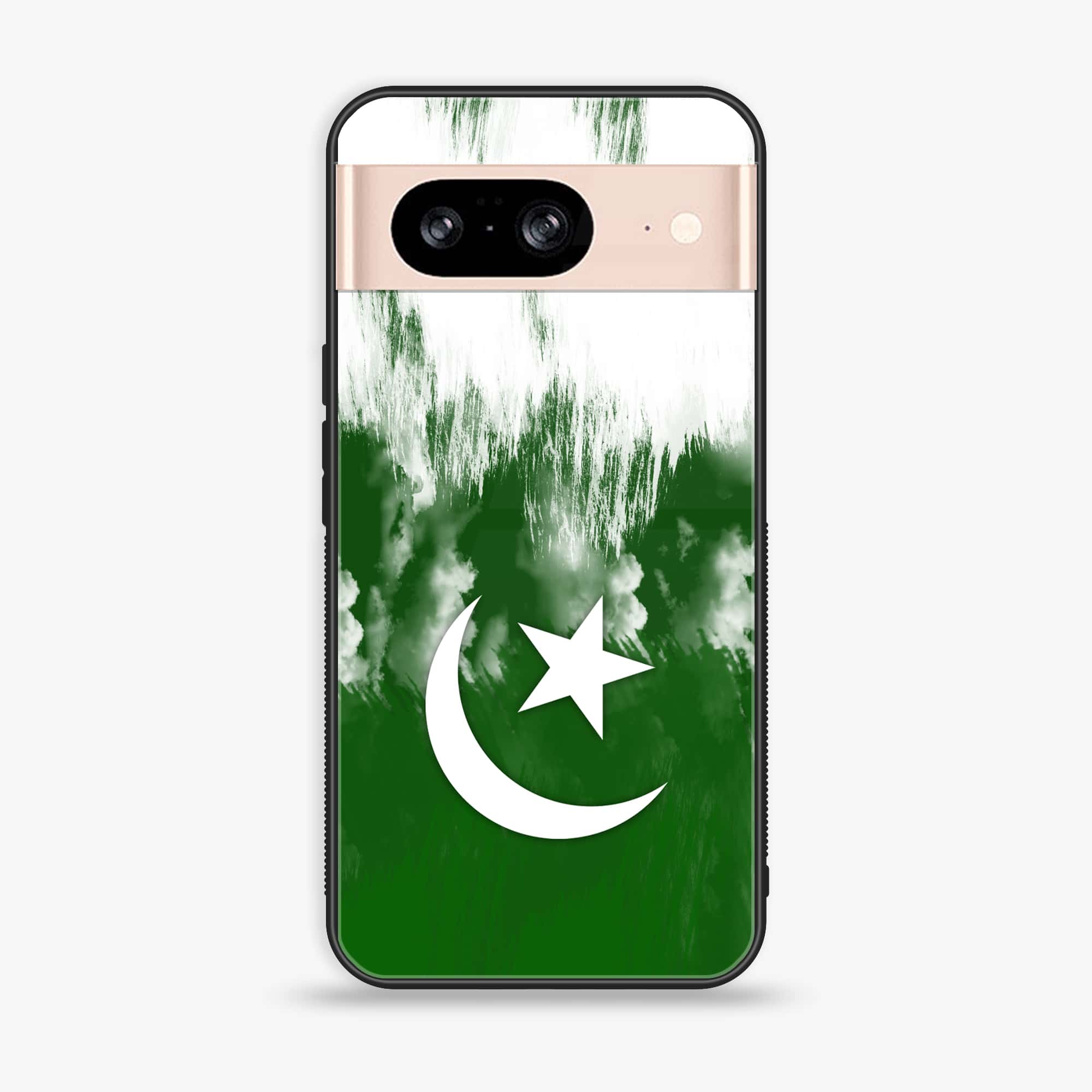 Google Pixel 8 - Pakistani Flag Series - Premium Printed Glass soft Bumper shock Proof Case
