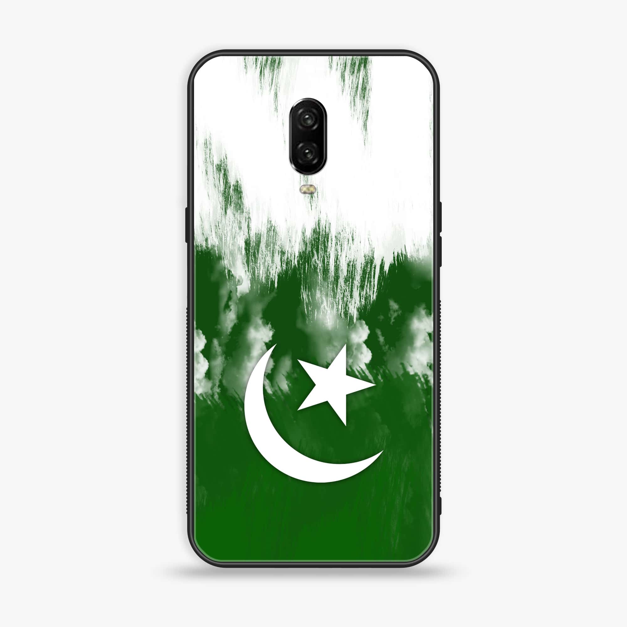 OnePlus 6T - Pakistani Flag Series - Premium Printed Glass soft Bumper shock Proof Case