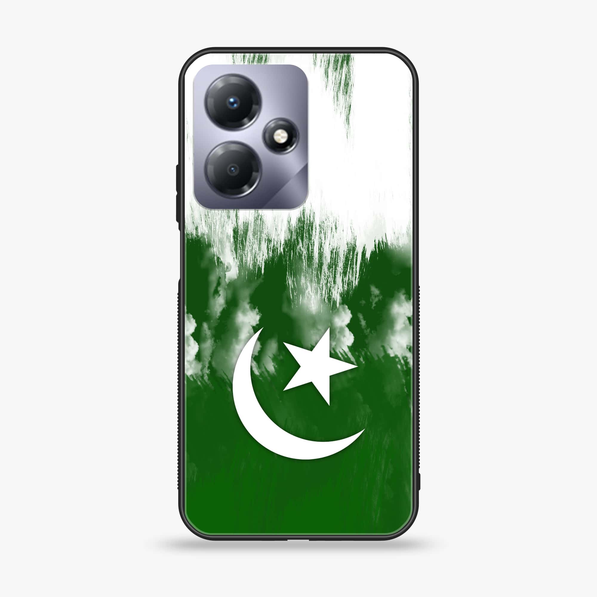 Infinix Hot 30 - Pakistani Flag Series - Premium Printed Glass soft Bumper shock Proof Case
