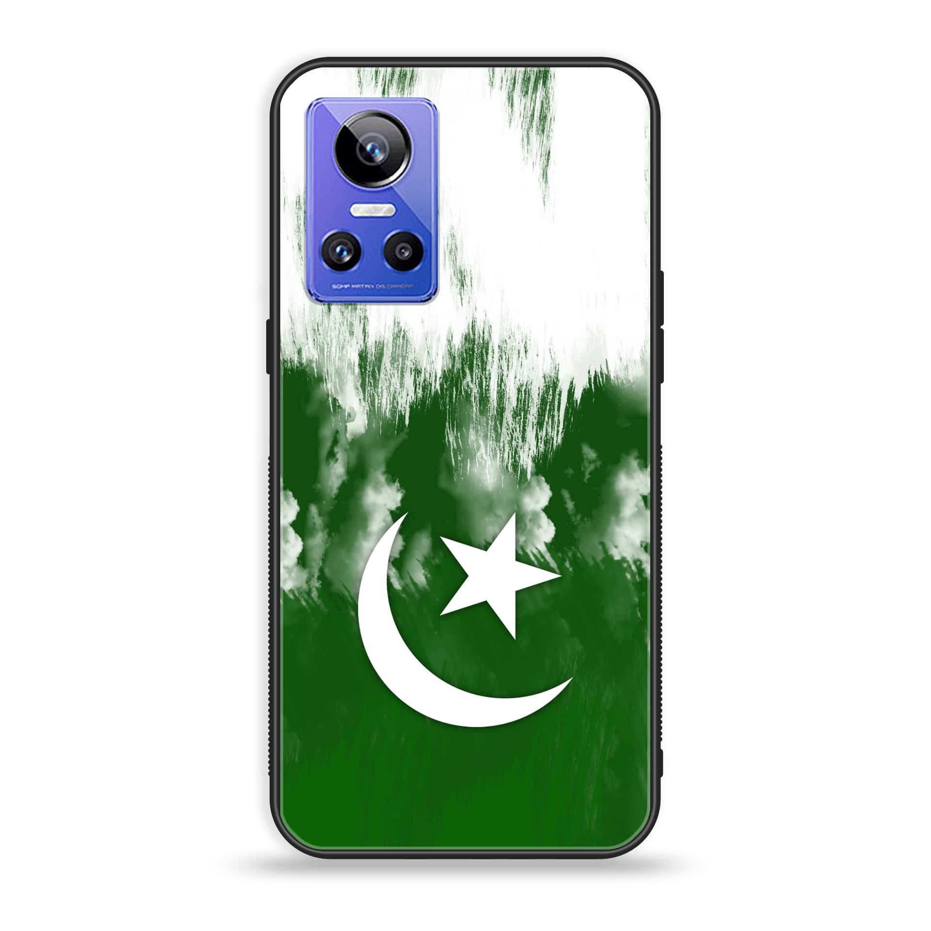 Realme GT Neo 3 - Pakistani Flag Series - Premium Printed Glass soft Bumper shock Proof Case