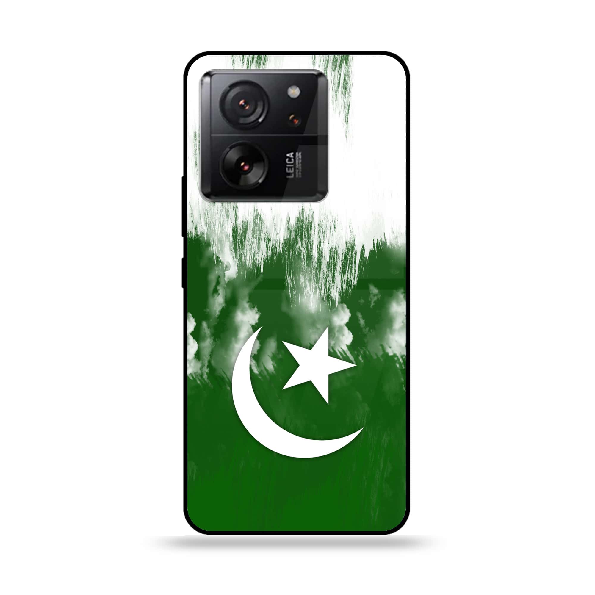 Xiaomi 13T - Pakistani Flag Series - Premium Printed Glass soft Bumper shock Proof Case
