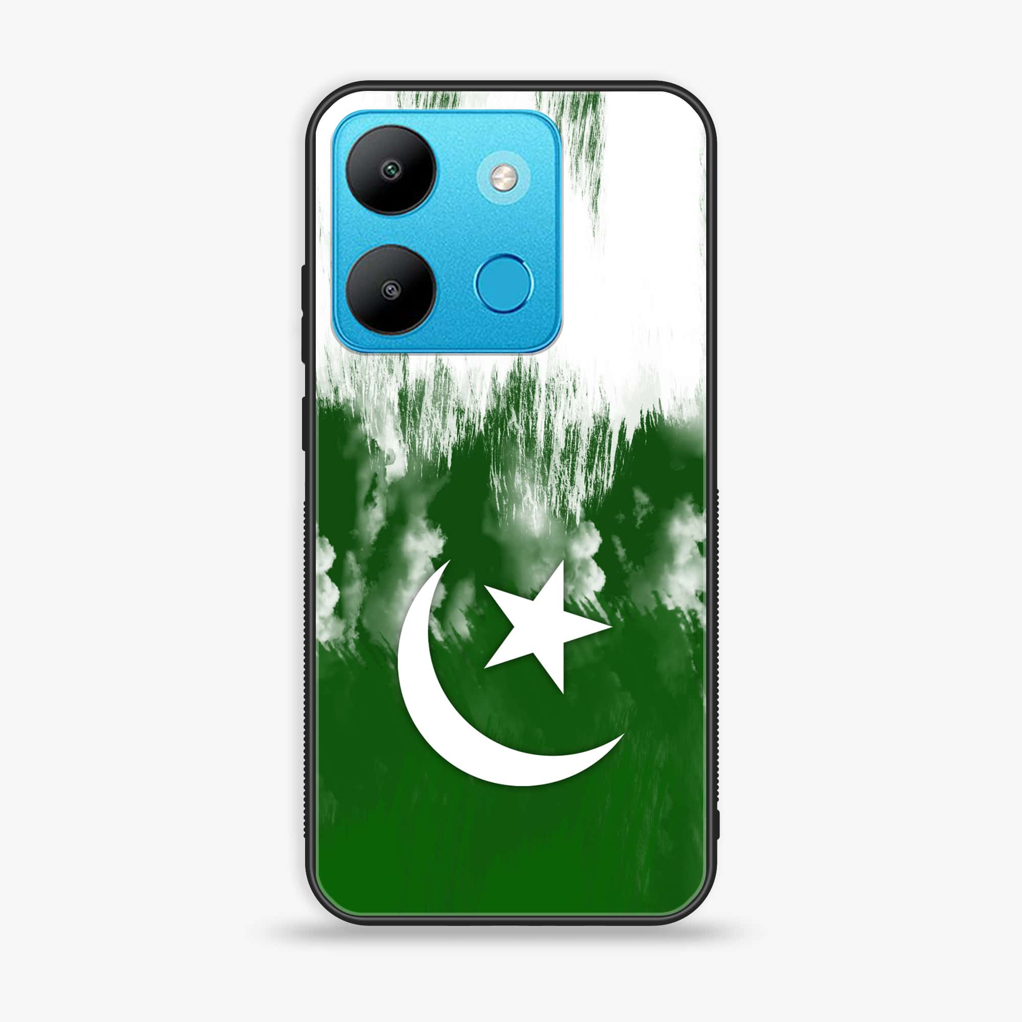 Infinix Smart 7 - Pakistani Flag Series - Premium Printed Glass soft Bumper shock Proof Case