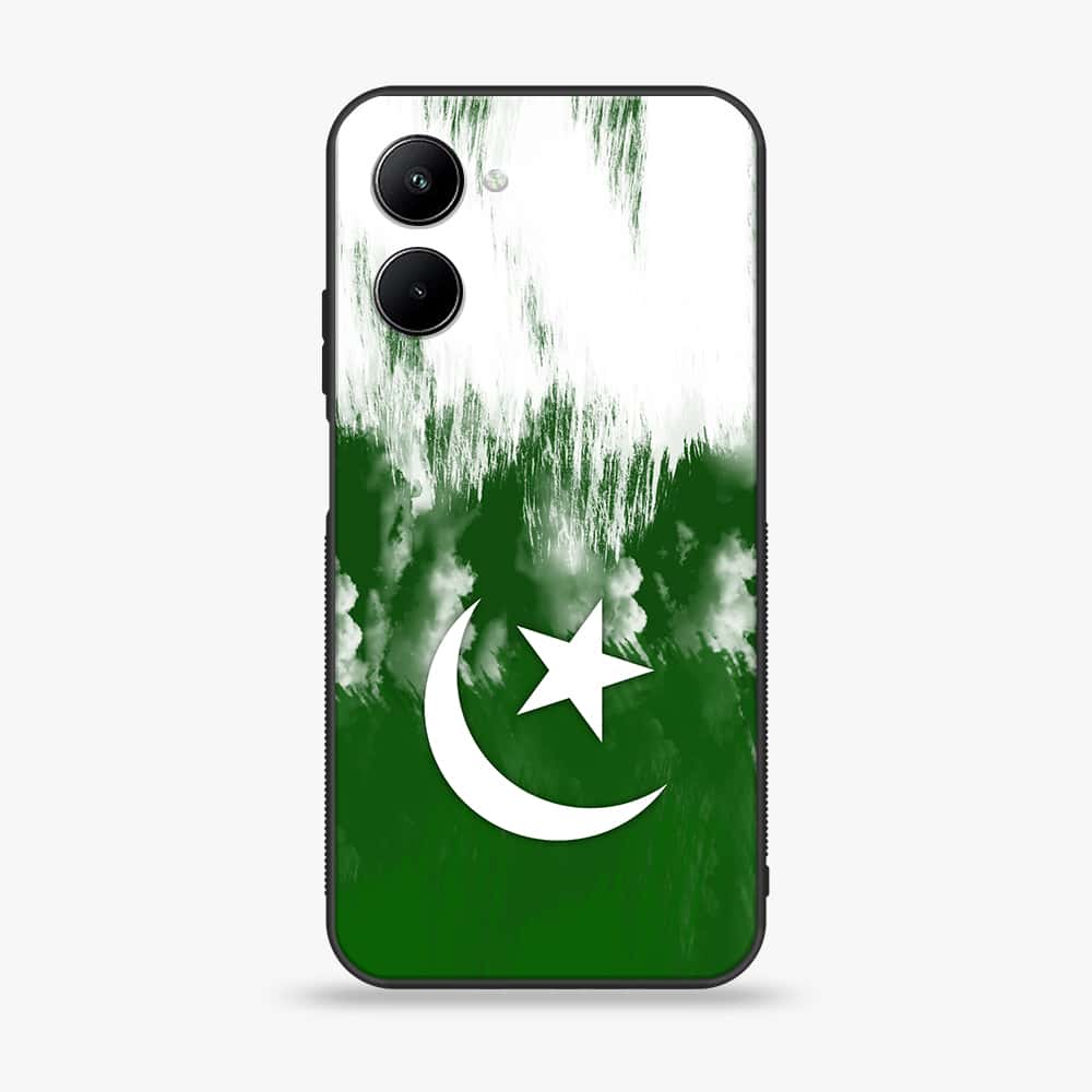 Realme C33 - Pakistani Flag Series - Premium Printed Glass soft Bumper shock Proof Case