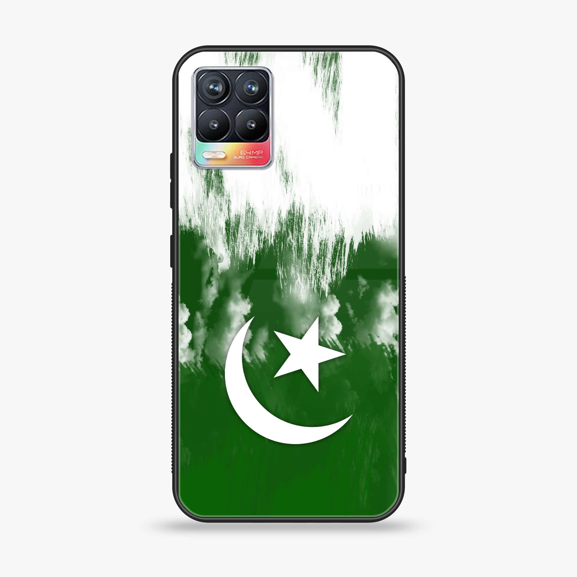 Realme 8 - Pakistani Flag Series - Premium Printed Glass soft Bumper shock Proof Case