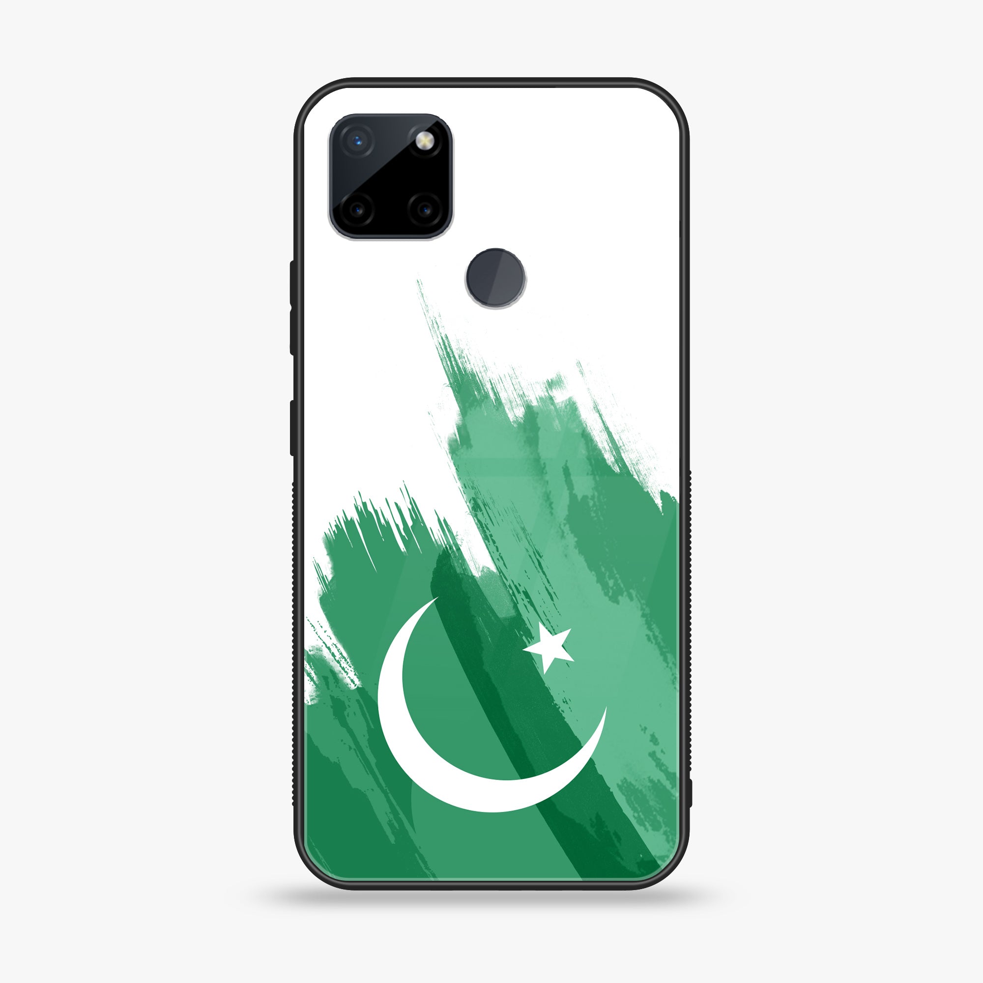 Realme C25Y - Pakistani Flag Series - Premium Printed Glass soft Bumper shock Proof Case