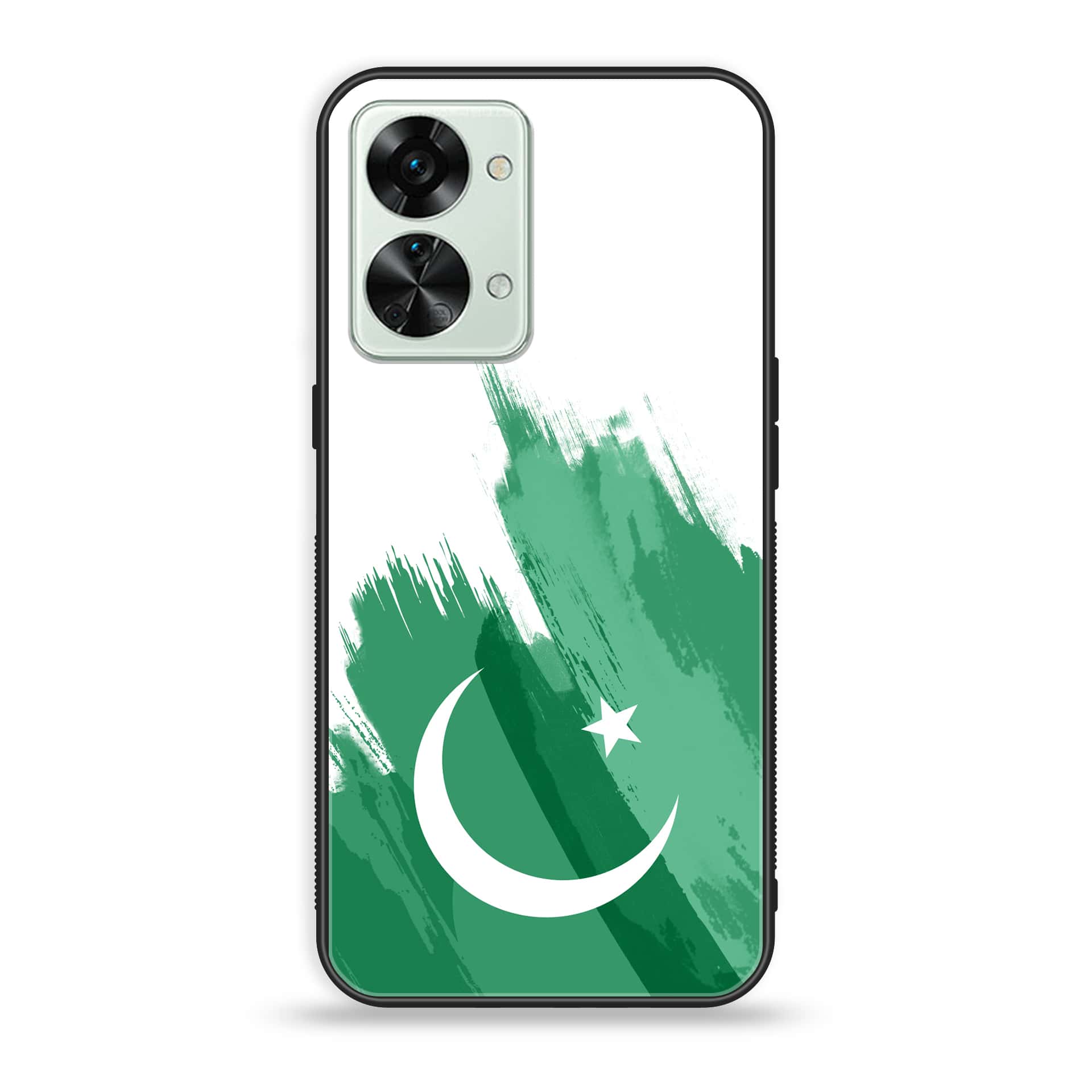 OnePlus Nord 2T 5G Pakistani Flag Series Premium Printed Glass soft Bumper shock Proof Case