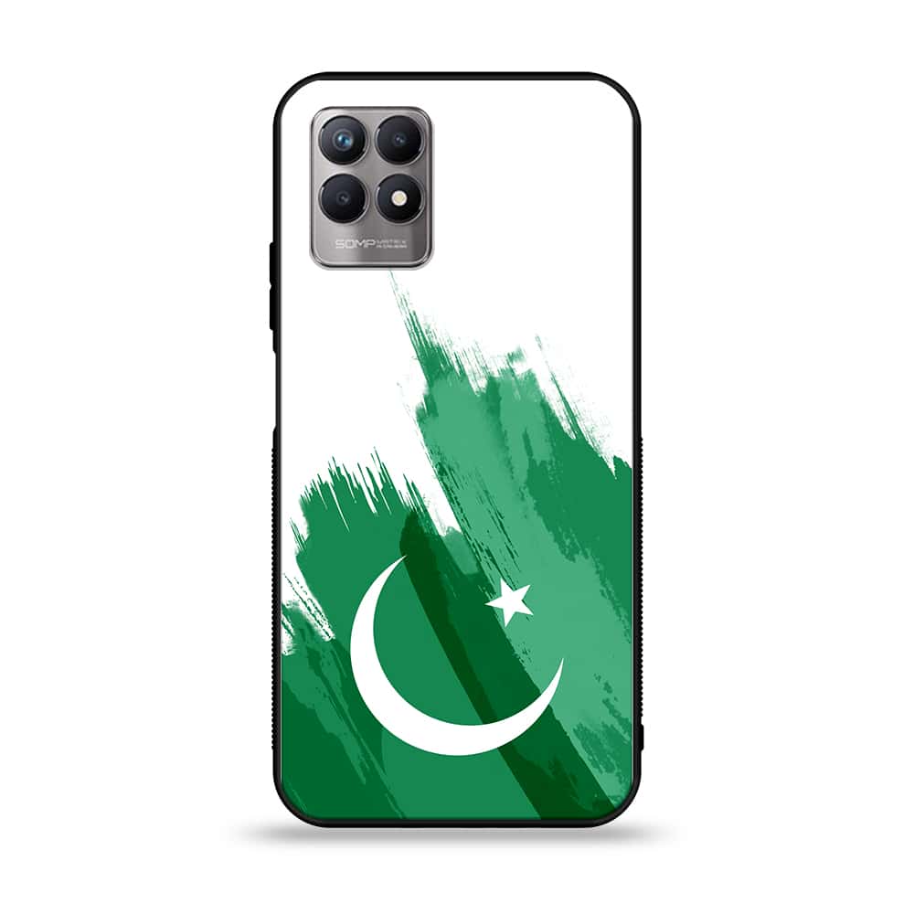 Realme 8i - Pakistani Flag Series - Premium Printed Glass soft Bumper shock Proof Case
