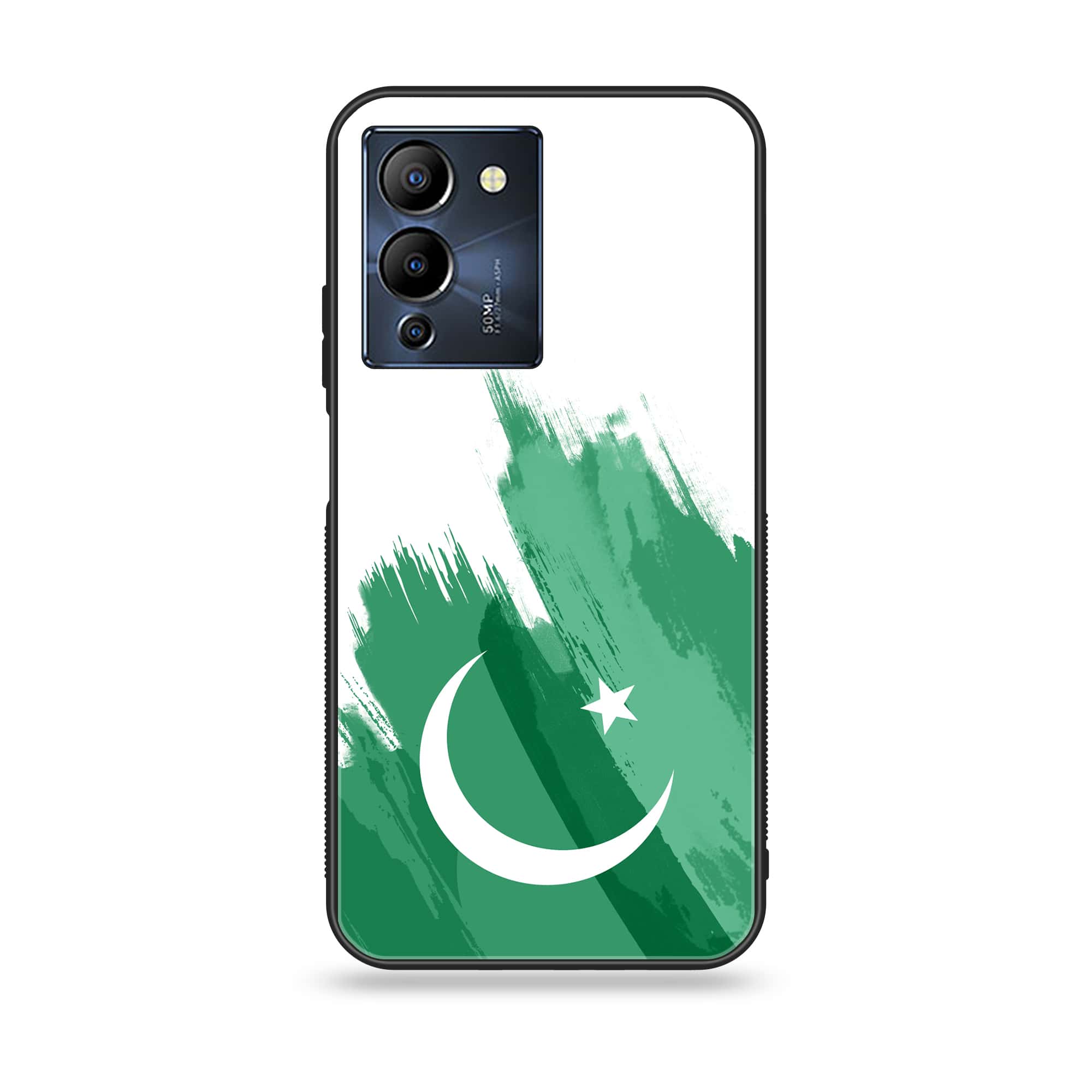 Infinix Note 12 G96 Pakistani Flag Series Premium Printed Glass soft Bumper shock Proof Case