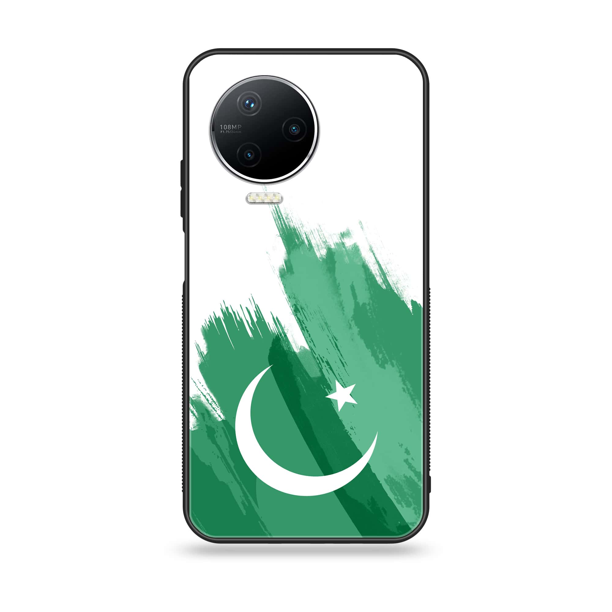 Infinix Note 12 Pro - Pakistani Flag Series - Premium Printed Glass soft Bumper shock Proof Case