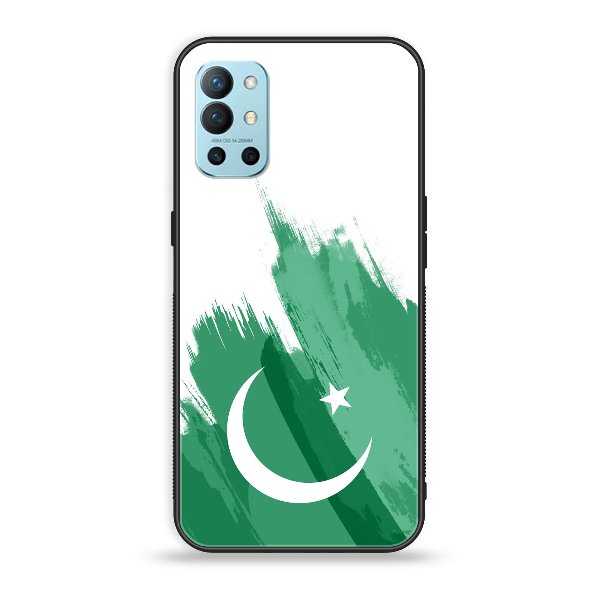 OnePlus 9R - Pakistani Flag Series - Premium Printed Glass soft Bumper shock Proof Case