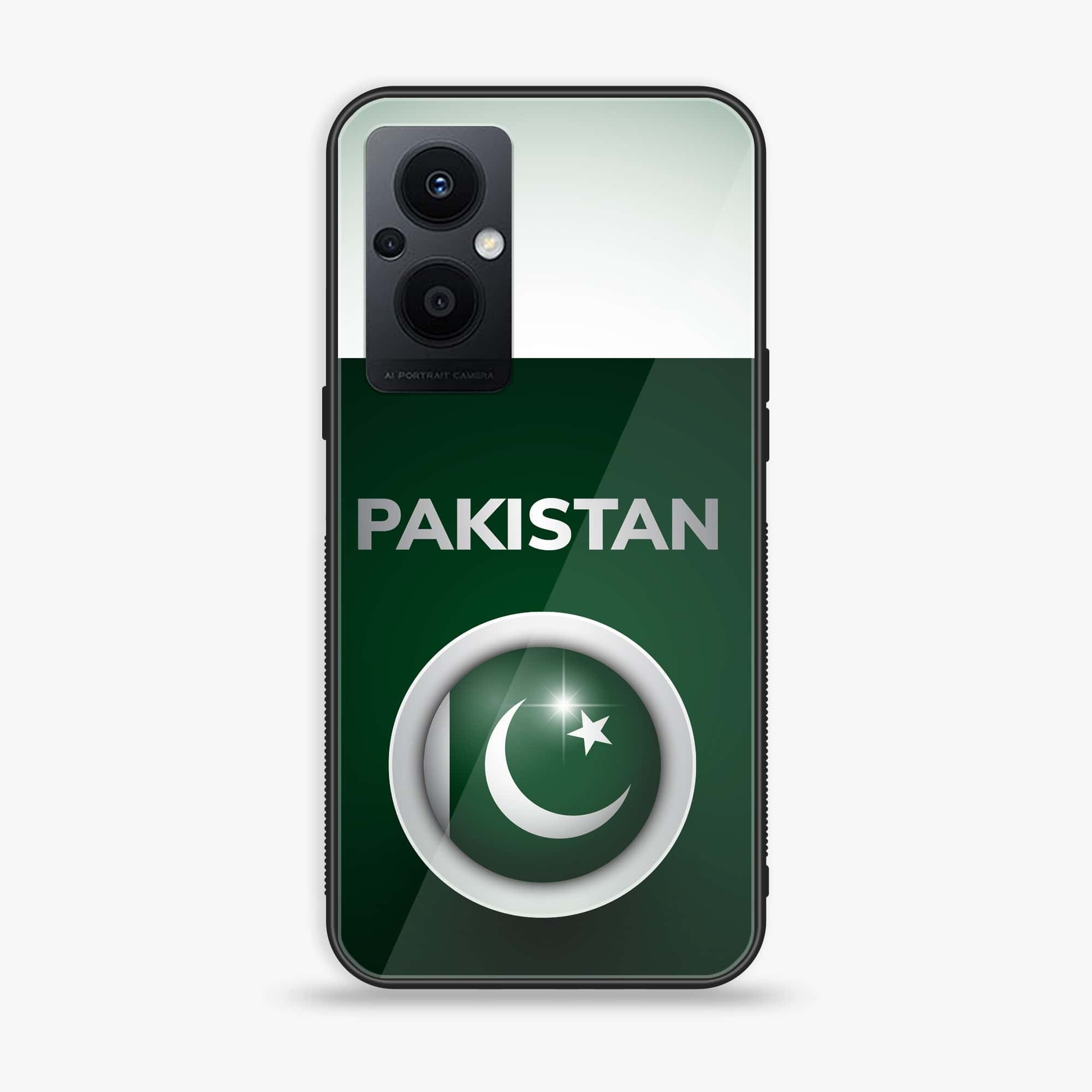Oppo Reno 7z - Pakistani Flag Series - Premium Printed Glass soft Bumper shock Proof Case