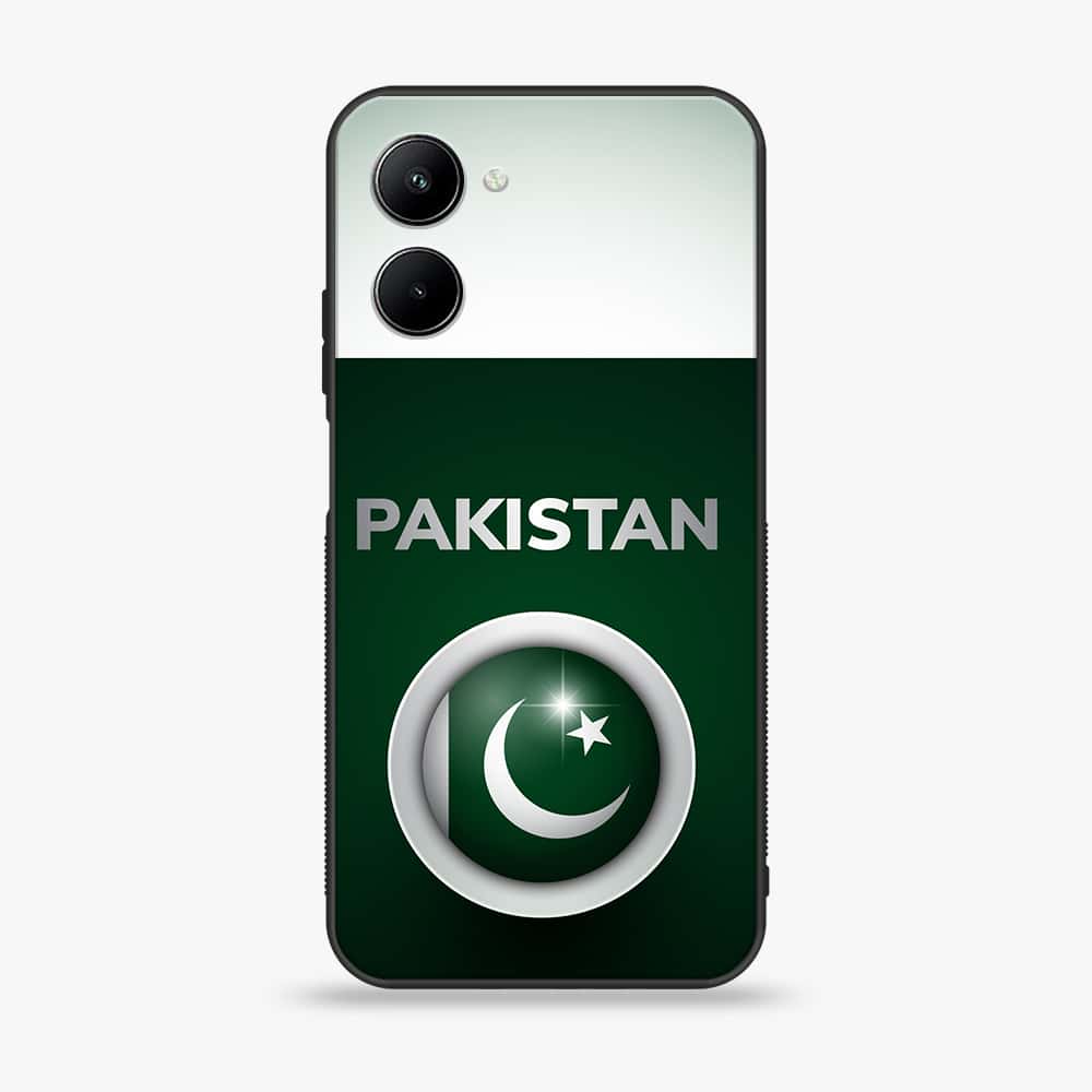 Realme C33 - Pakistani Flag Series - Premium Printed Glass soft Bumper shock Proof Case