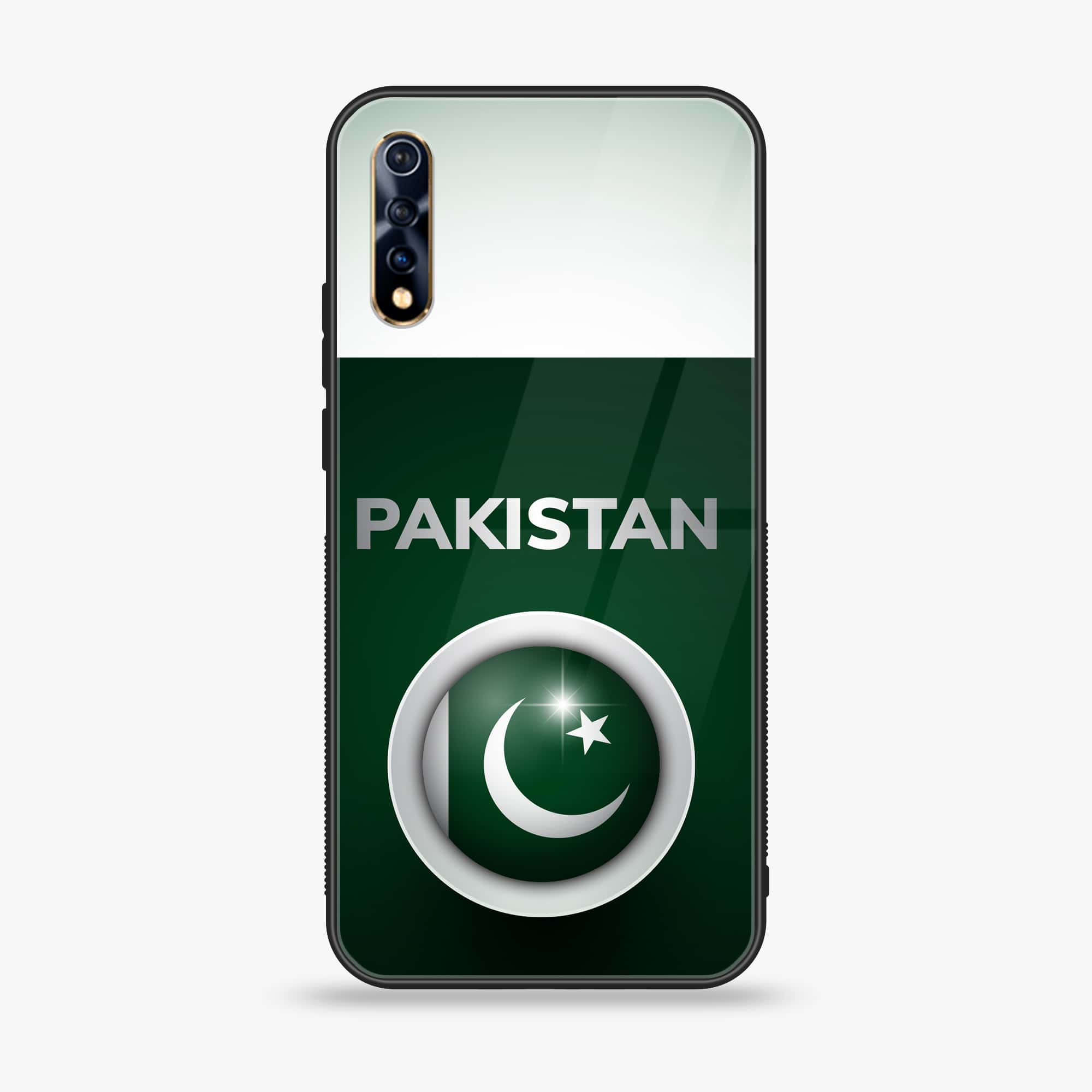 Vivo S1 - Pakistani Flag Series - Premium Printed Glass soft Bumper shock Proof Case