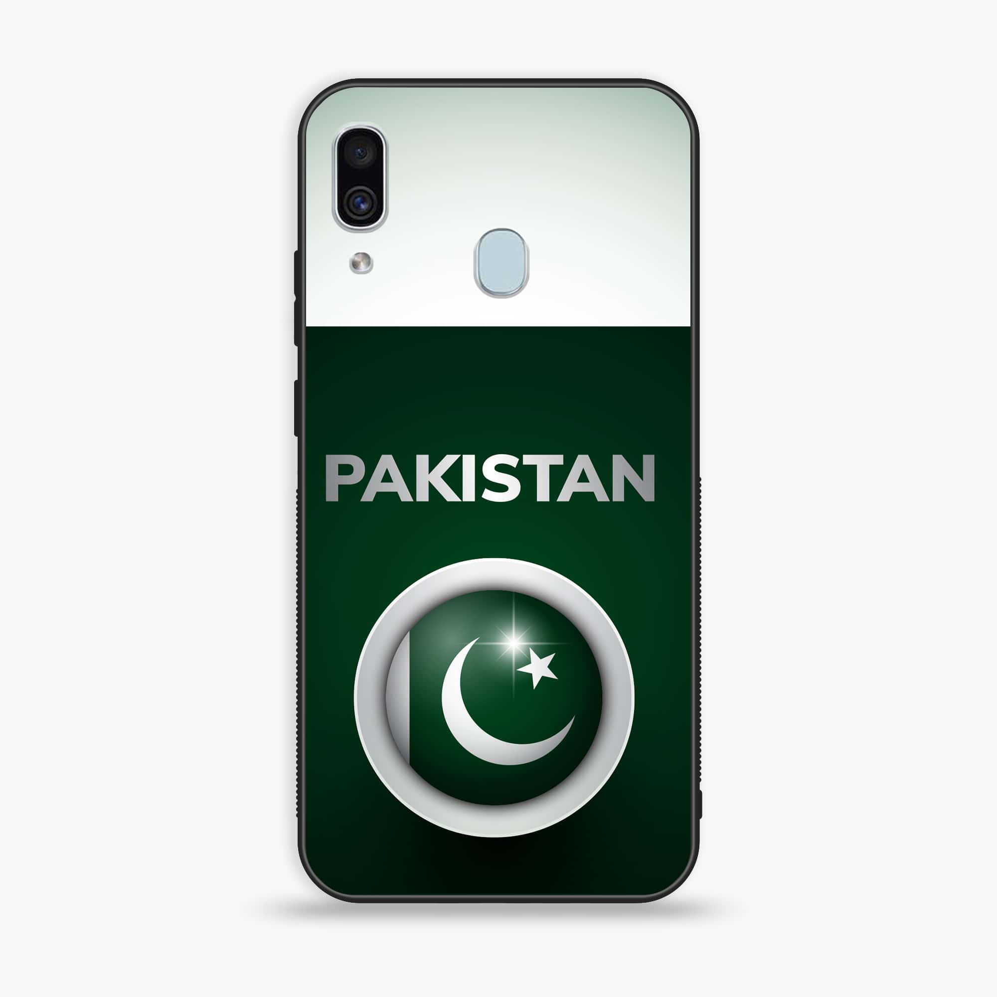 Galaxy A20/A30 - Pakistani Flag Series - Premium Printed Glass soft Bumper shock Proof Case