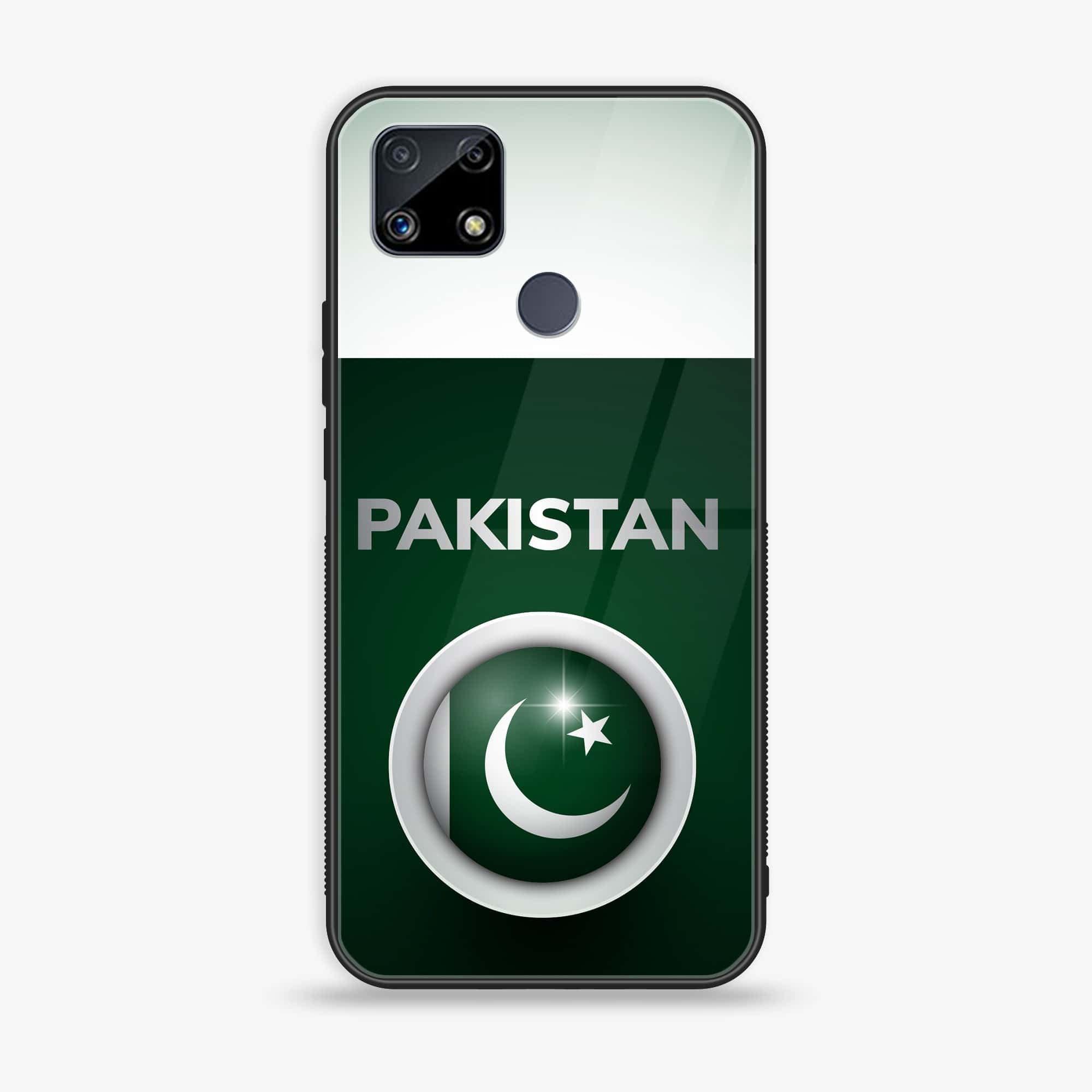 Realme C25s - Pakistani Flag Series - Premium Printed Glass soft Bumper shock Proof Case