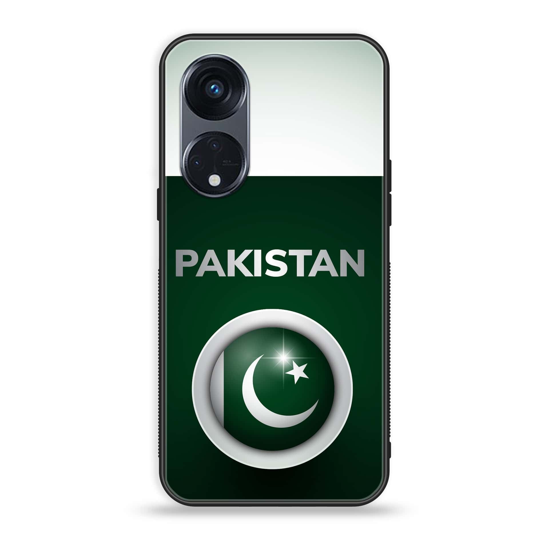 OPPO Reno 8T 5G - Pakistani Flag Series - Premium Printed Glass soft Bumper shock Proof Case