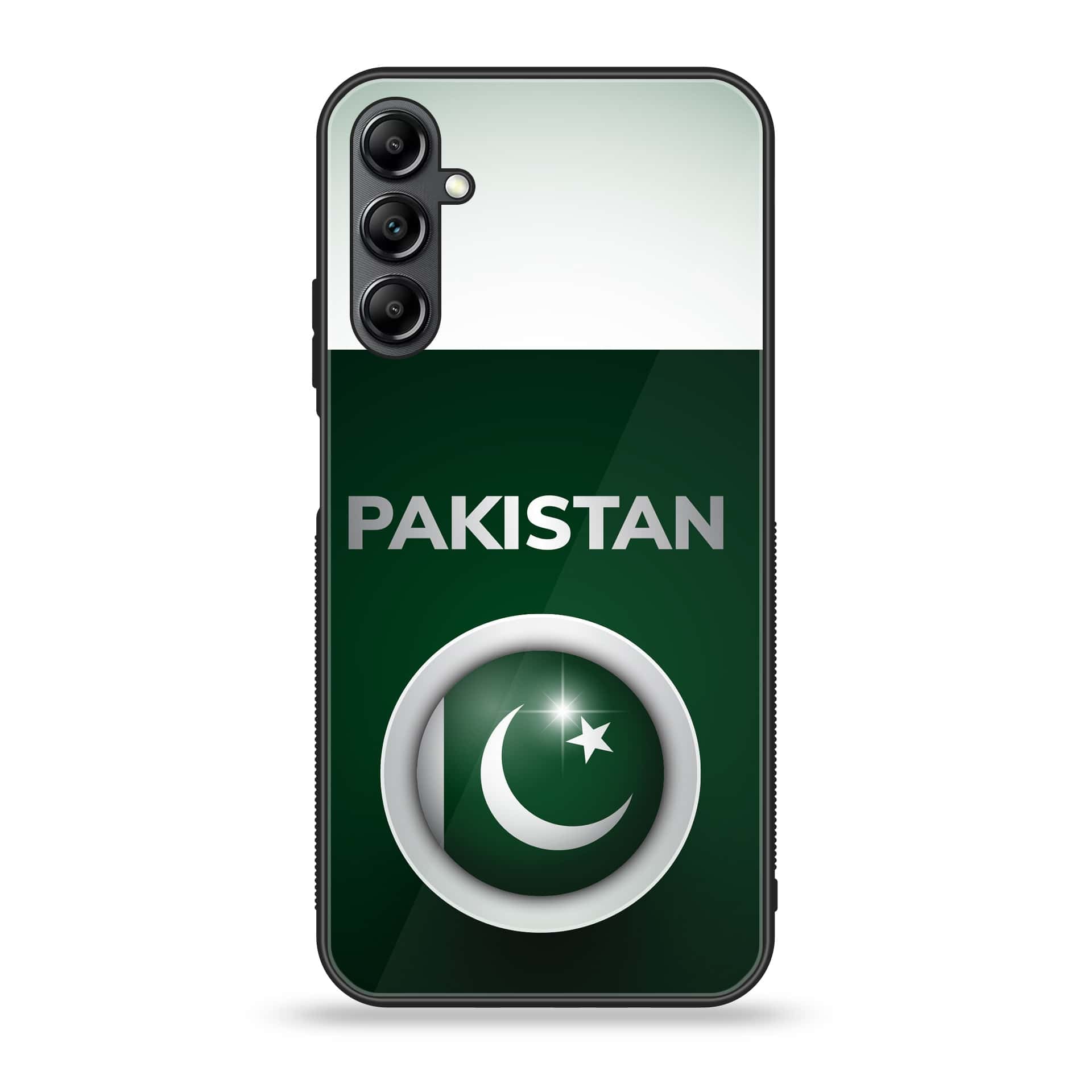Samsung Galaxy A14 - Pakistani Flag Series - Premium Printed Glass soft Bumper shock Proof Case