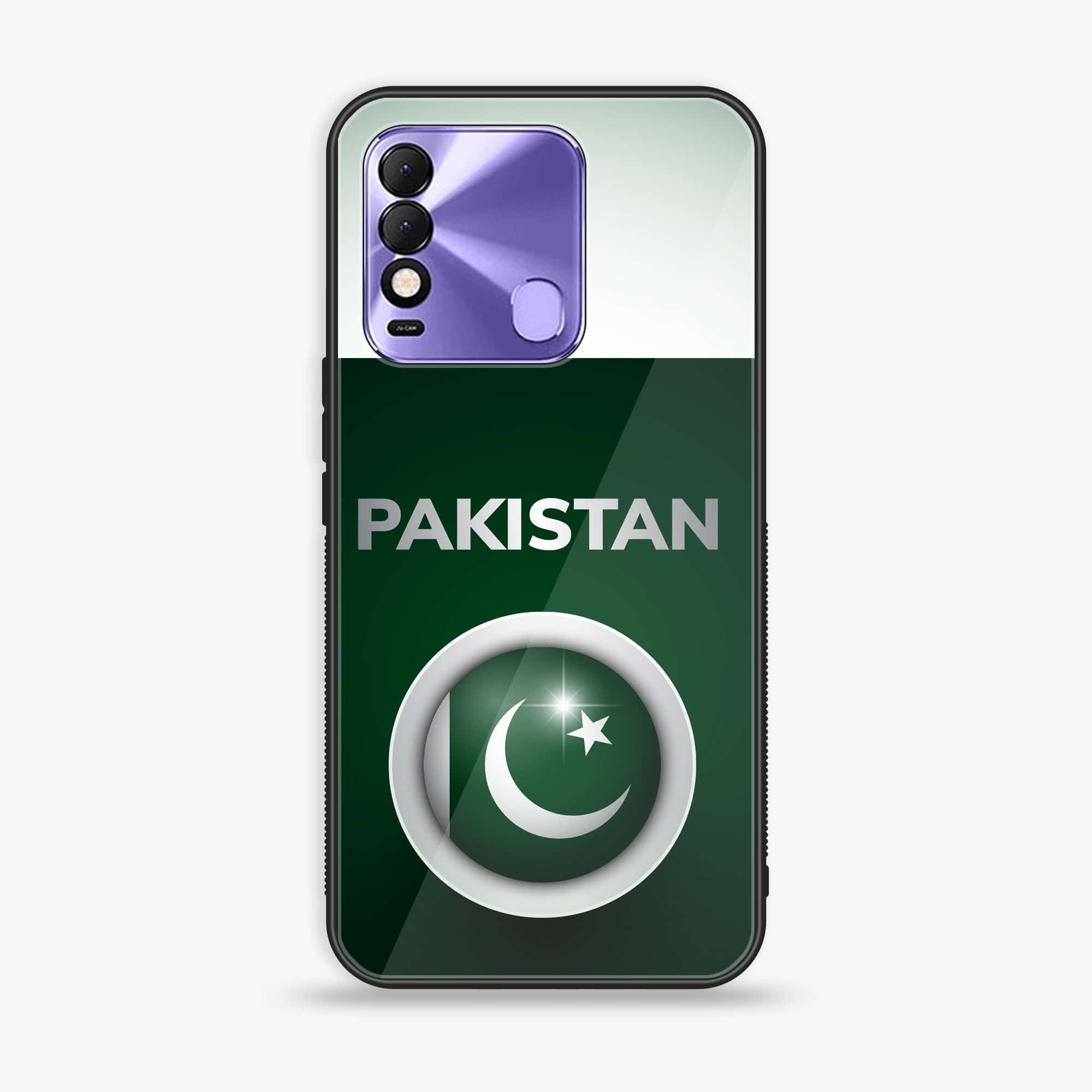 Tecno Spark 8 - Pakistani Flag Series - Premium Printed Glass soft Bumper shock Proof Case