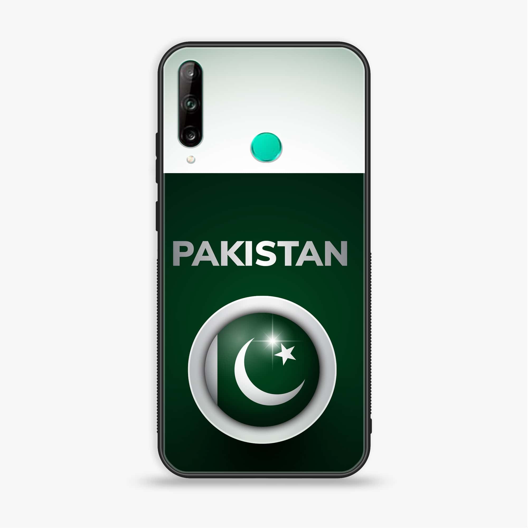 Huawei Y7p - Pakistani Flag Series - Premium Printed Glass soft Bumper shock Proof Case