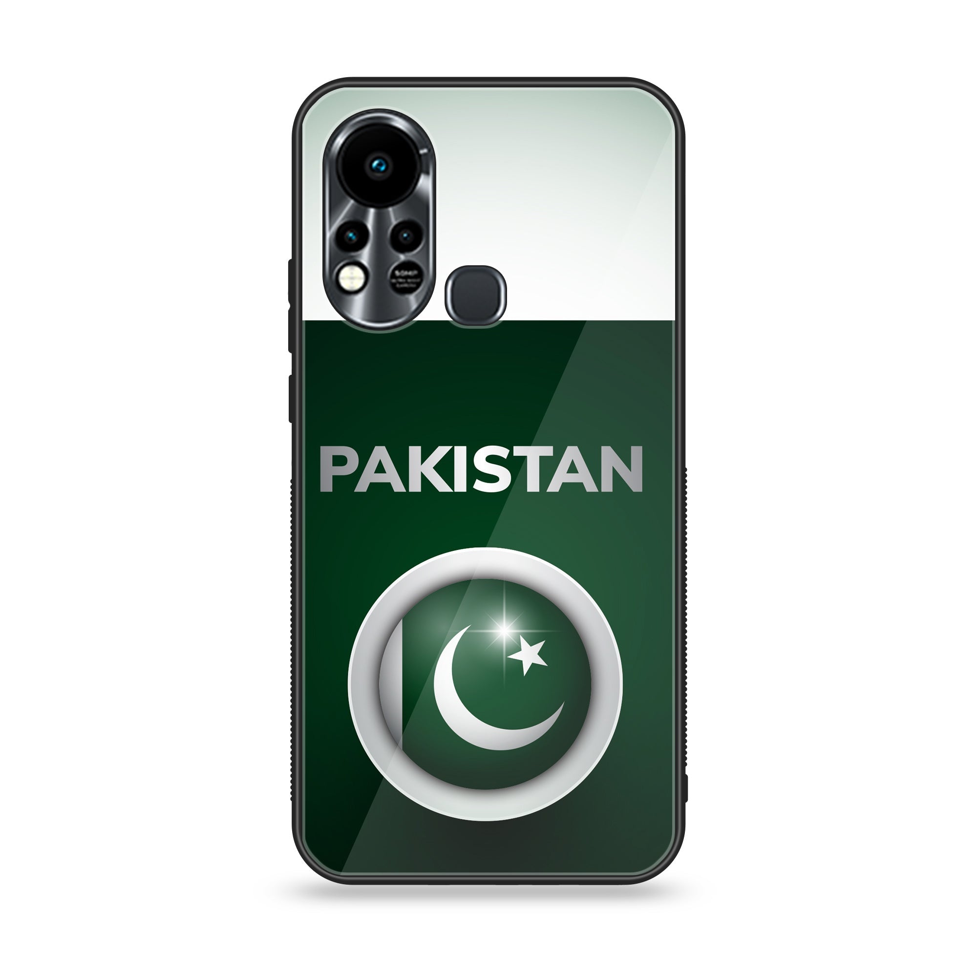 Infinix Hot 11S NFC Pakistani Flag Series Premium Printed Glass soft Bumper shock Proof Case