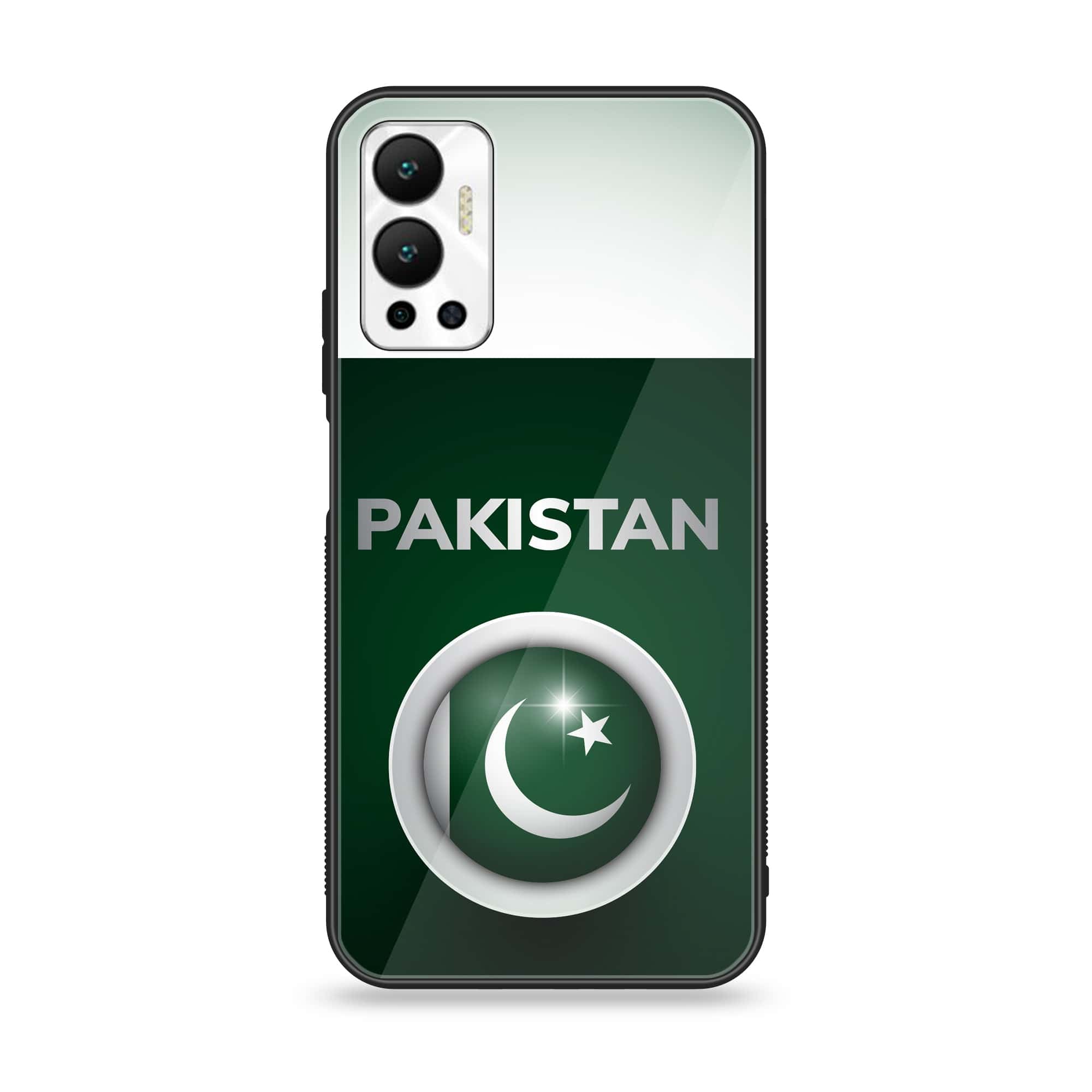 Infinix Hot 12 - Pakistani Flag Series - Premium Printed Glass soft Bumper shock Proof Case