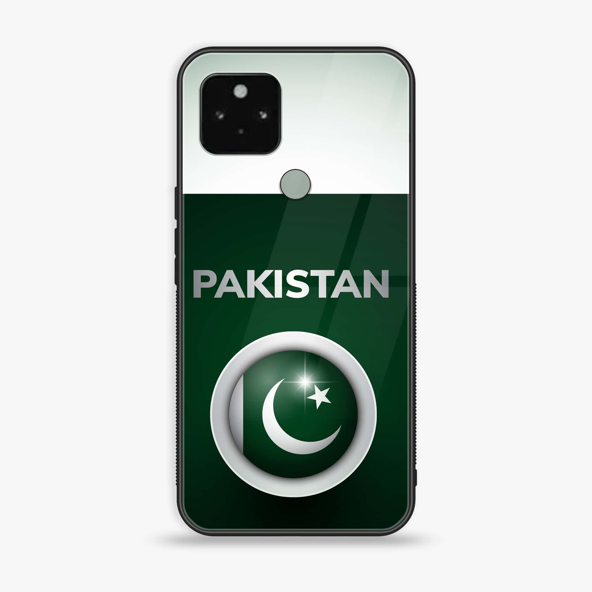 Google Pixel 5a - Pakistani Flag Series - Premium Printed Glass soft Bumper shock Proof Case