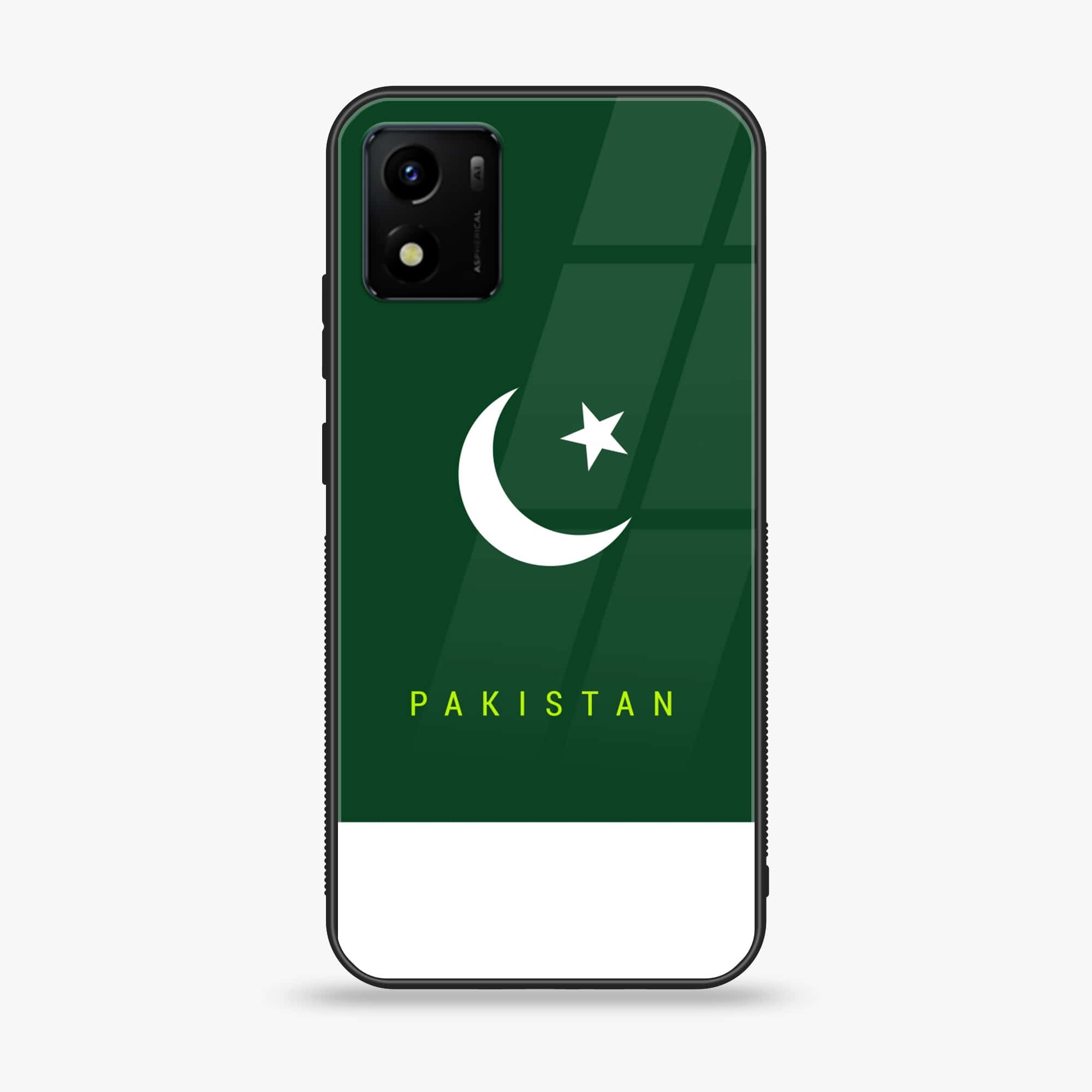 VIVO Y01 Pakistani Flag Series Premium Printed Glass soft Bumper shock Proof Case