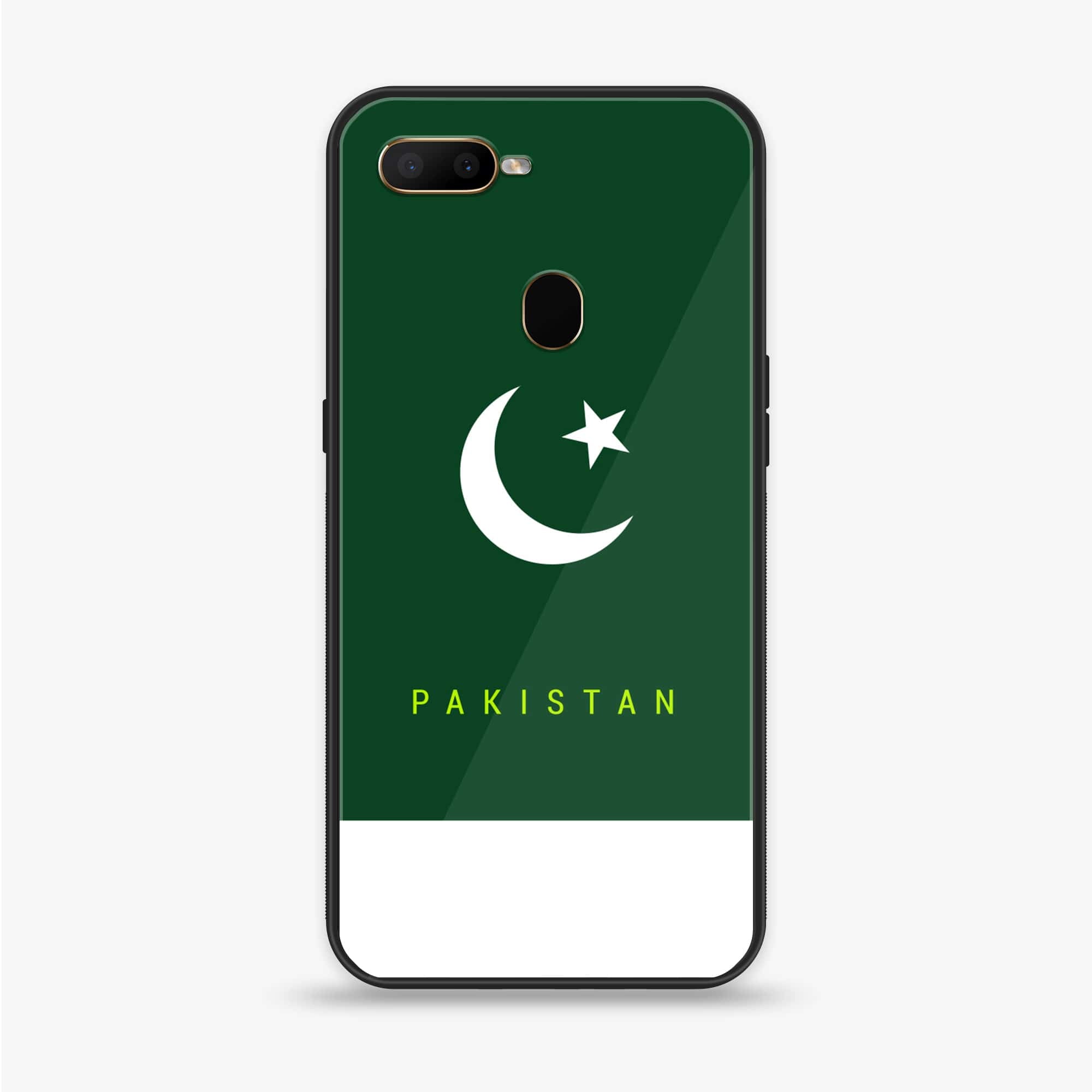 OPPO A5s - Pakistani Flag Series - Premium Printed Glass soft Bumper shock Proof Case
