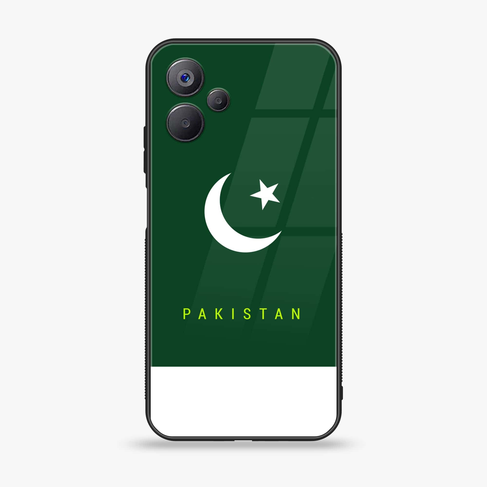 Realme 10 5G - Pakistani Flag Series - Premium Printed Glass soft Bumper shock Proof Case