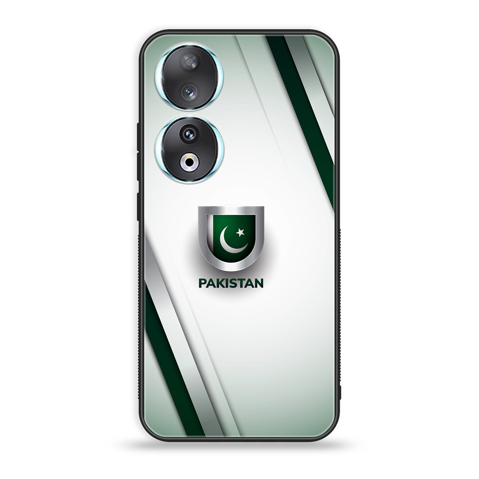 Huawei Honor 90 - Pakistani Flag Series - Premium Printed Glass soft Bumper shock Proof Case