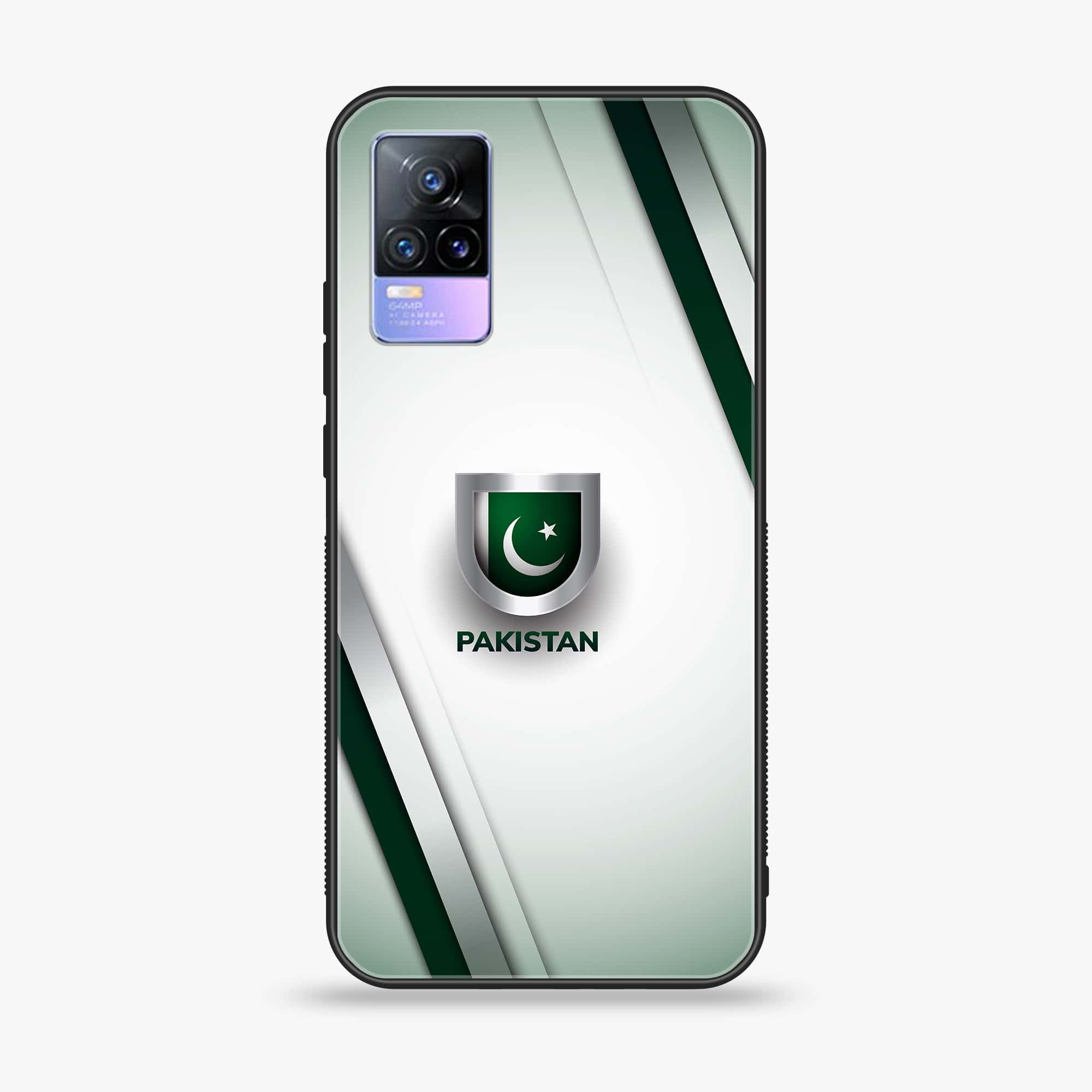 Vivo V21e - Pakistani Flag Series - Premium Printed Glass soft Bumper shock Proof Case
