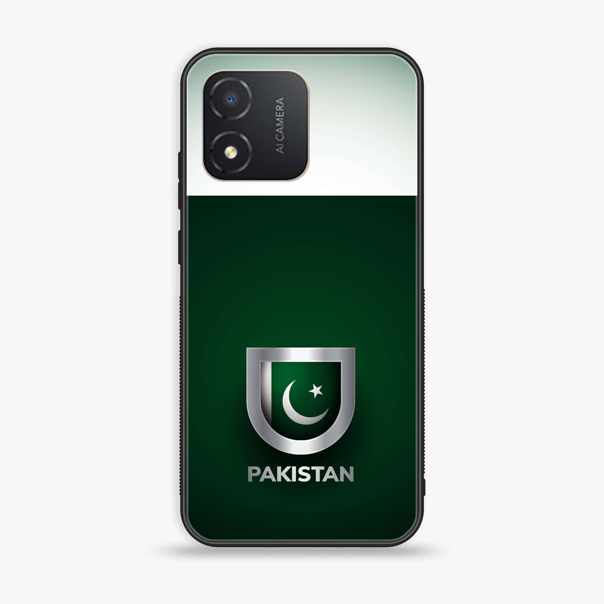 Honor X5 - Pakistani Flag Series - Premium Printed Glass soft Bumper shock Proof Case