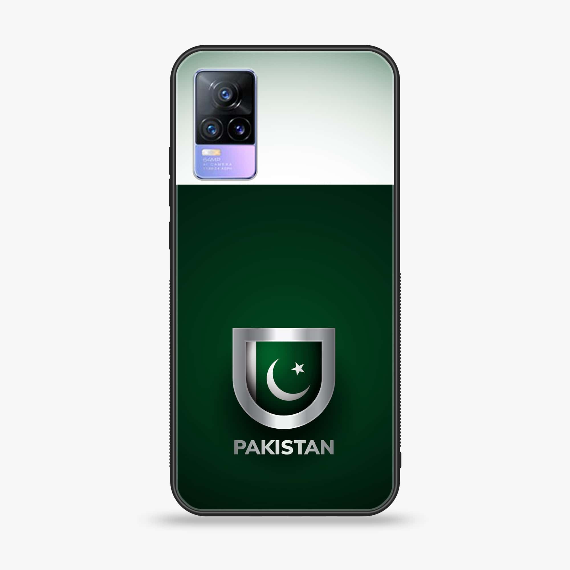 Vivo V21e - Pakistani Flag Series - Premium Printed Glass soft Bumper shock Proof Case