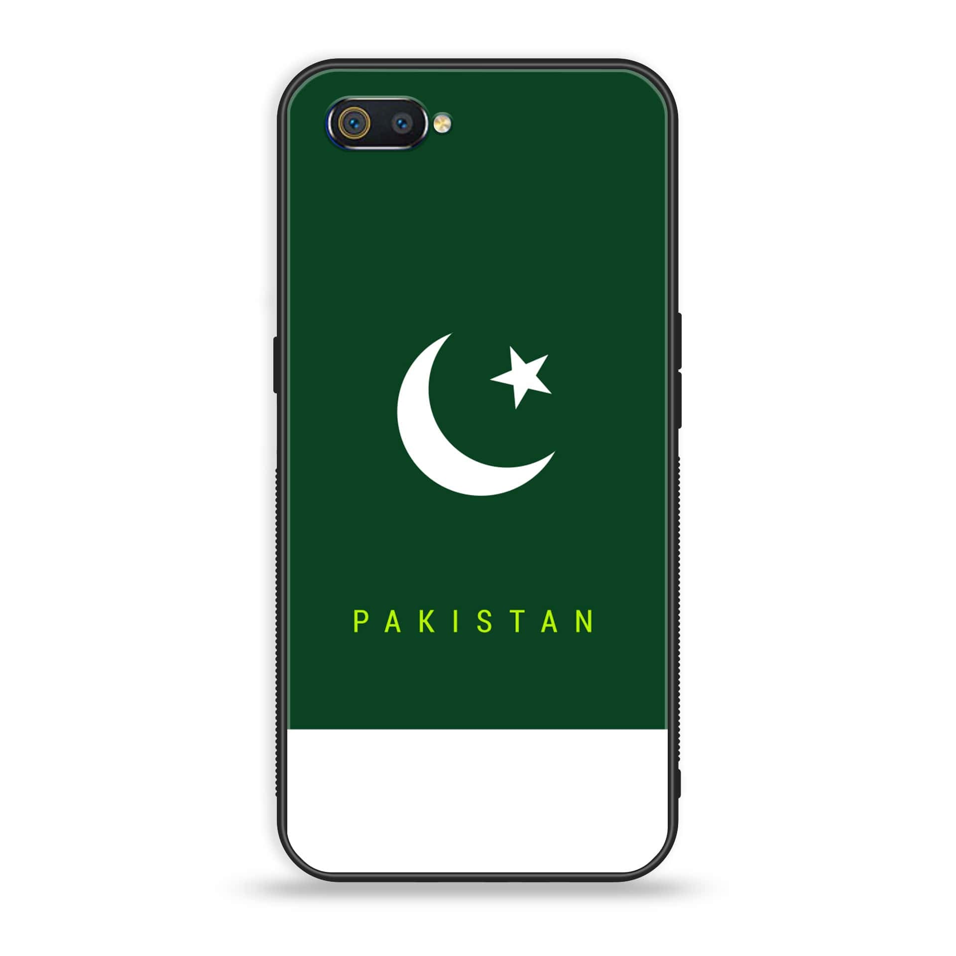 Oppo Realme C2 - Pakistani Flag Series - Premium Printed Glass soft Bumper shock Proof Case