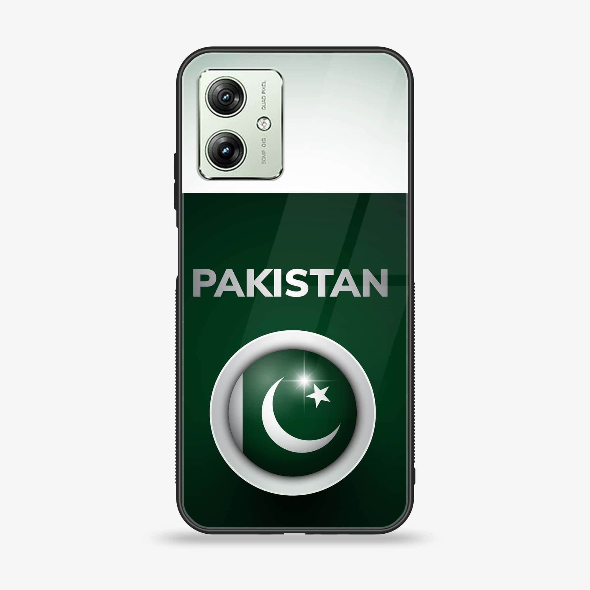 Motorola Moto G54 - Pakistani Flag Series - Premium Printed Glass soft Bumper shock Proof Case