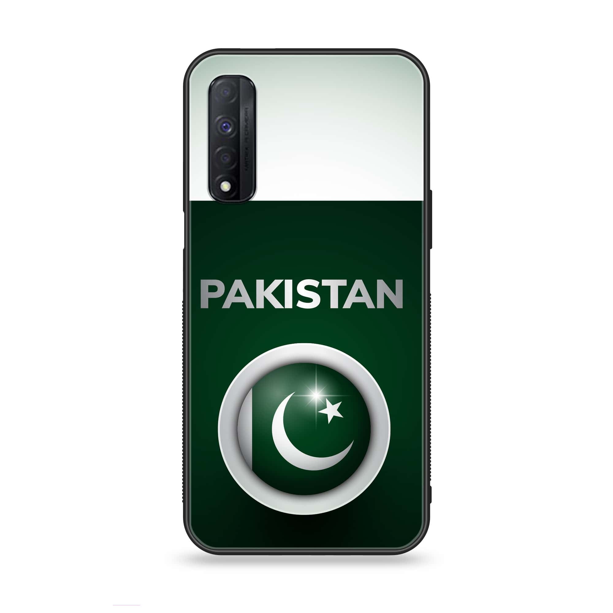 Realme Narzo 30 - Pakistani Flag Series - Premium Printed Glass soft Bumper shock Proof Case