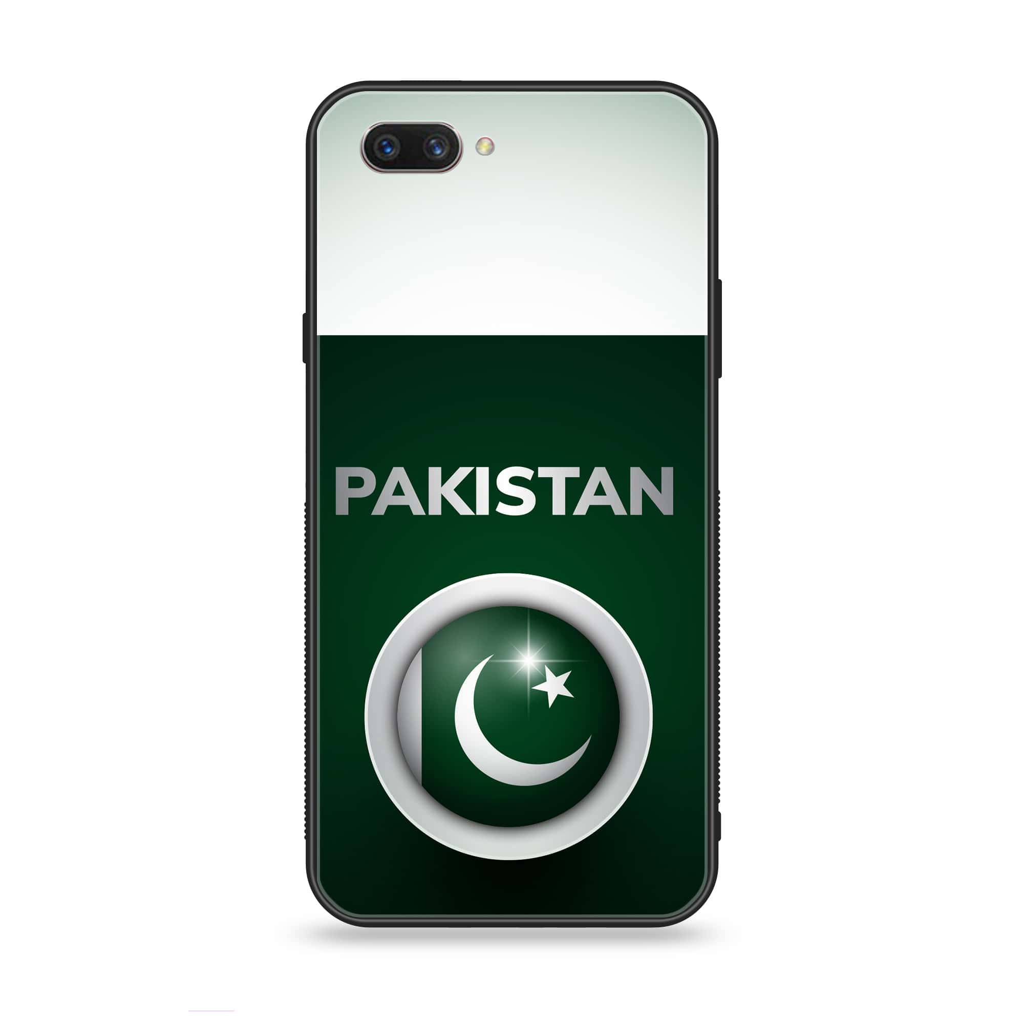 Oppo A3s - Pakistani Flag Series - Premium Printed Glass soft Bumper shock Proof Case