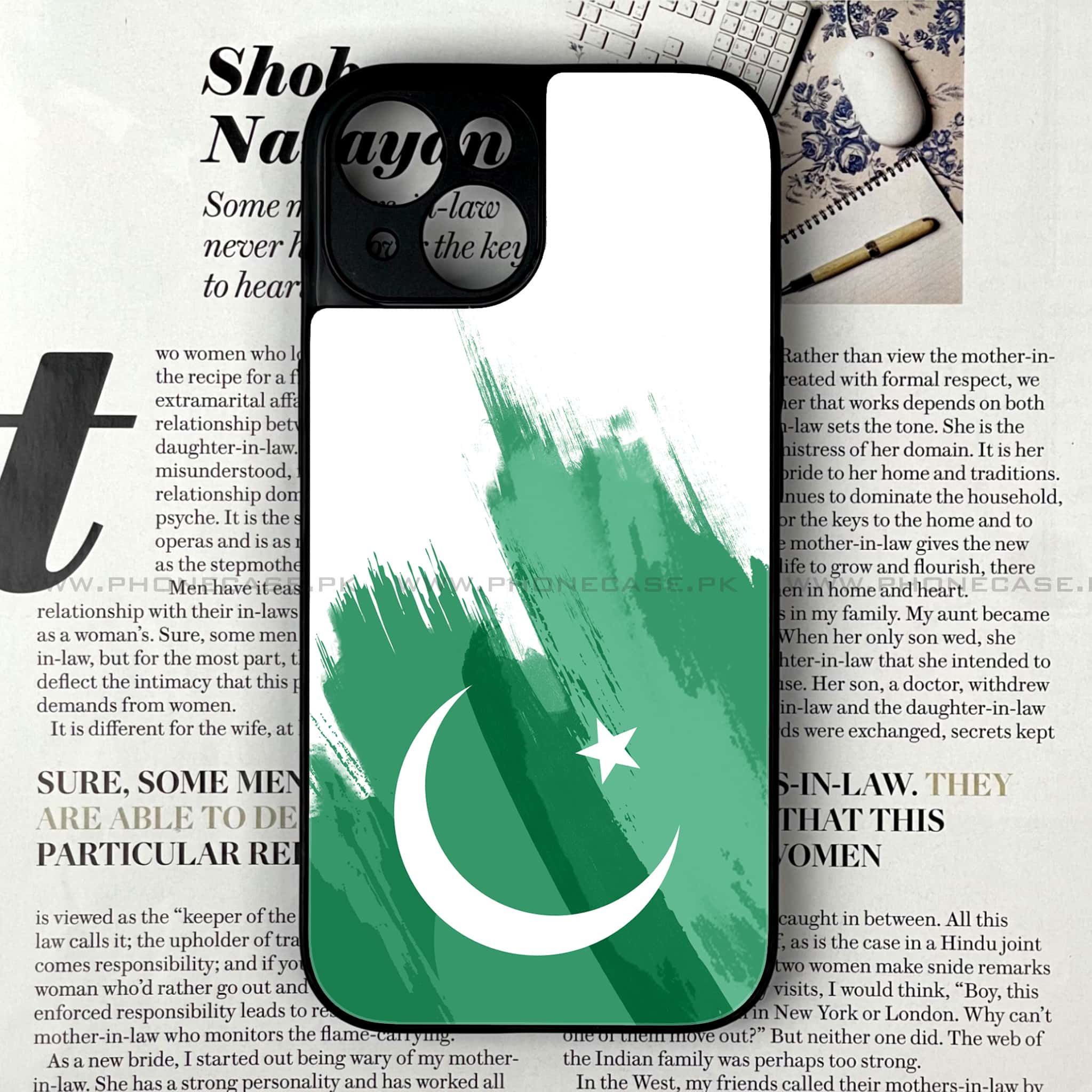 iPhone 13 Mini - Pakistani Flag Series - Premium Printed Glass soft Bumper shock Proof Case