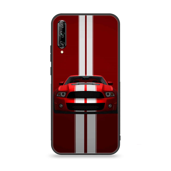 Huawei Y9s - Red Mustang - Premium Printed Glass soft Bumper shock Proof Case