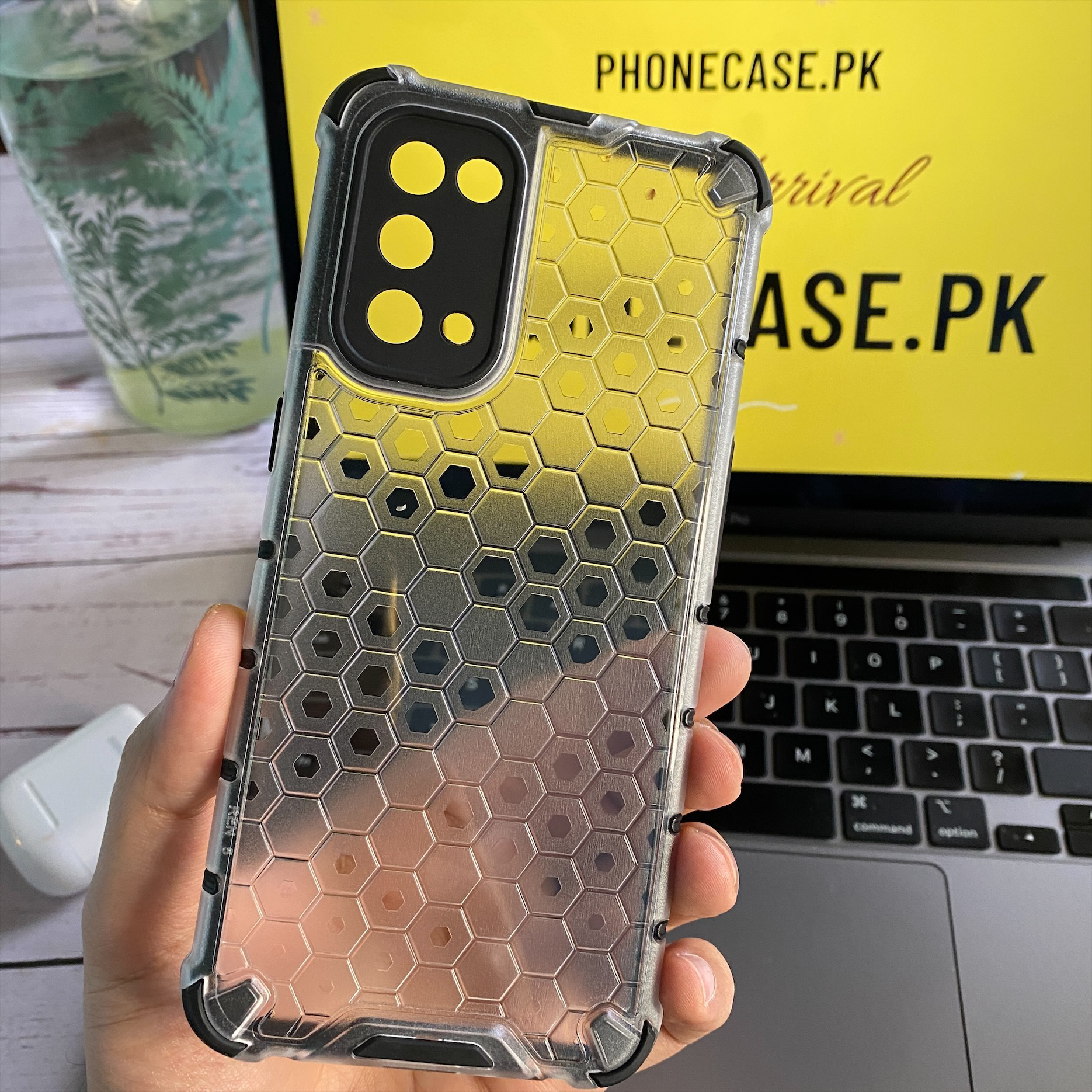 Oppo Reno 5 Airbag Shockproof Hybrid Armor Honeycomb Transparent Cover