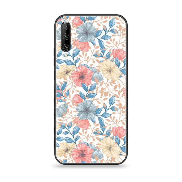 Huawei Y9s - Seamless Flower - Premium Printed Glass soft Bumper shock Proof Case