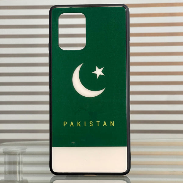 Samsung Galaxy A91 Pakistani Flag Series Glass Case CS-2589
