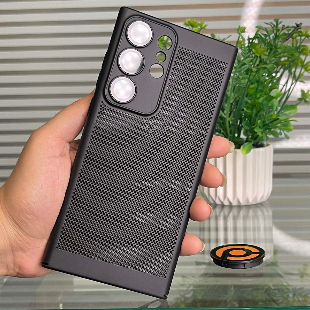 Galaxy S22 Ultra Cooling Case with Camera lens Glass Buy in Pakistan