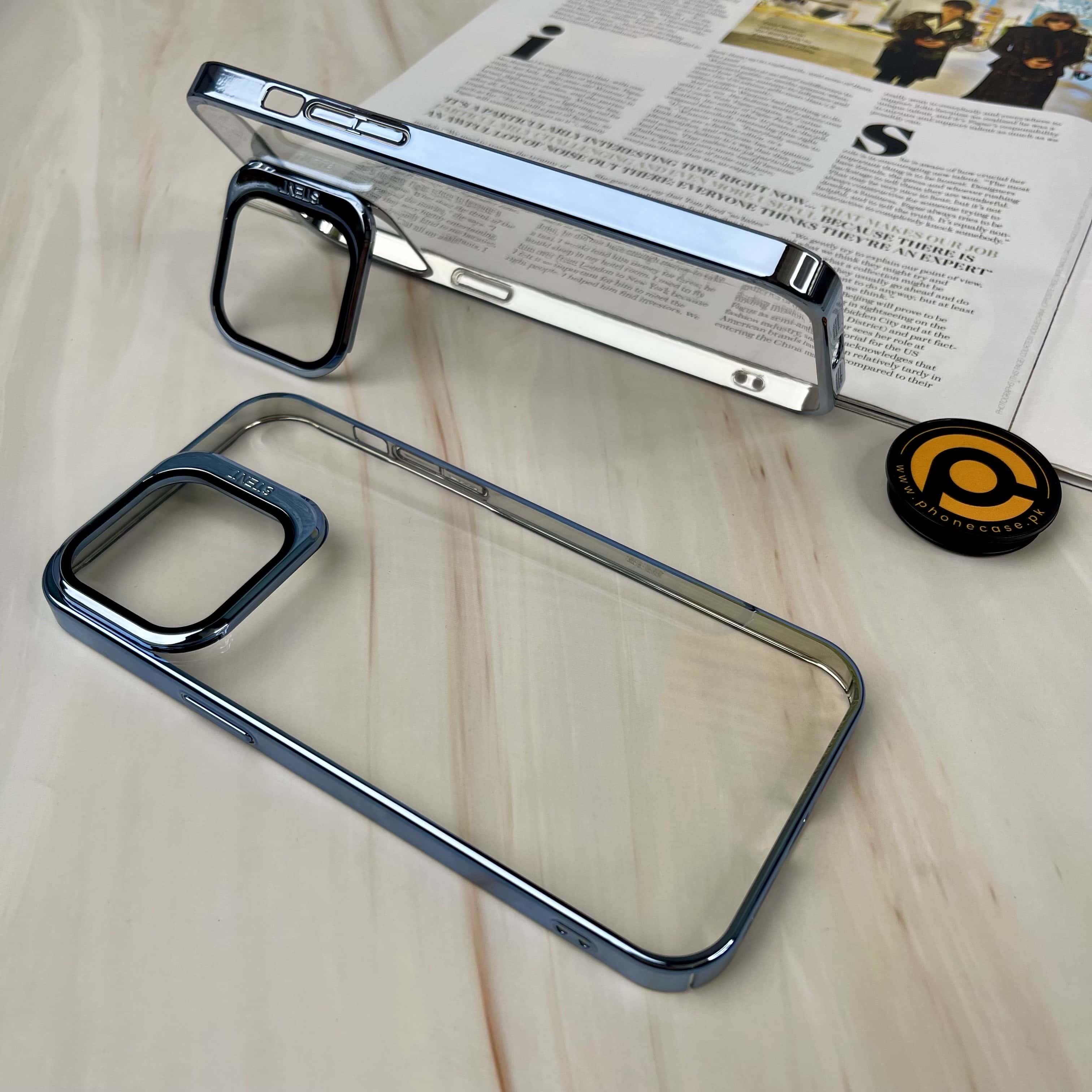 Invisible Kickstand Clear iPhone Case With Lens Protector