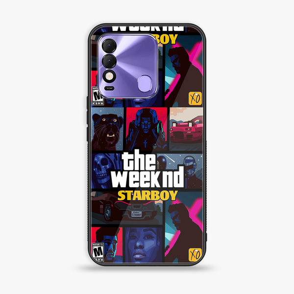 Tecno Spark 8 - The Weeknd Star Boy - Premium Printed Glass soft Bumper Shock Proof Case