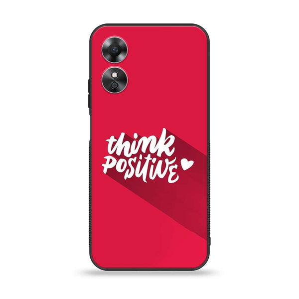 Oppo A17 - Think Positive Design - Premium Printed Glass Case